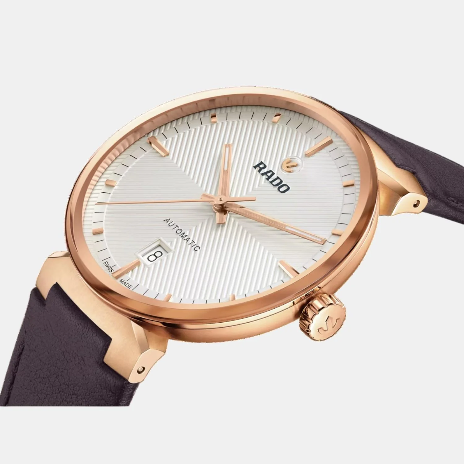 Florence Unisex Automatic Silver & White Dial Analog Leather Watch R48905015 - Image 3