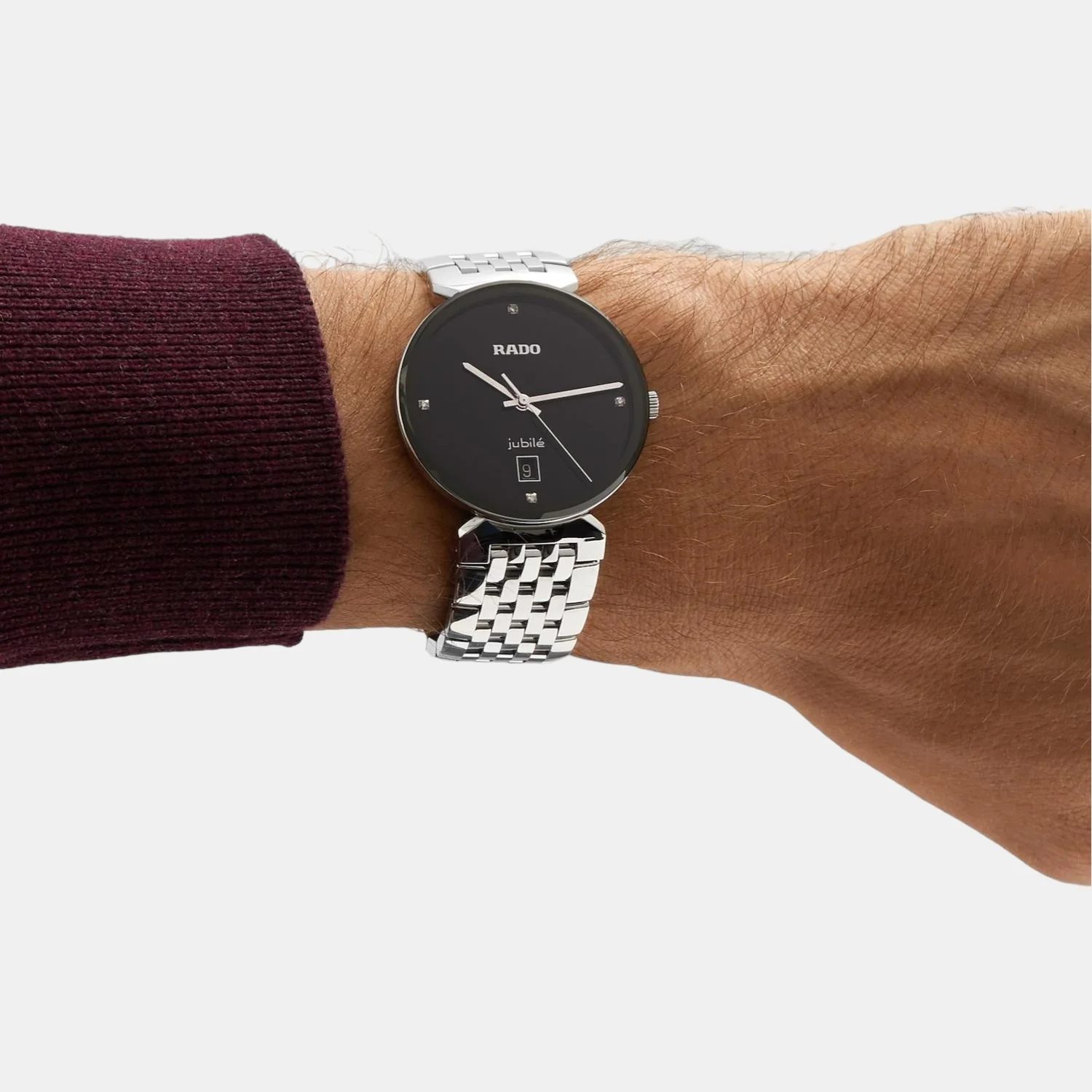 Florence Unisex Quartz Black Dial Analog Stainless Steel Watch R48912713 - Image 4