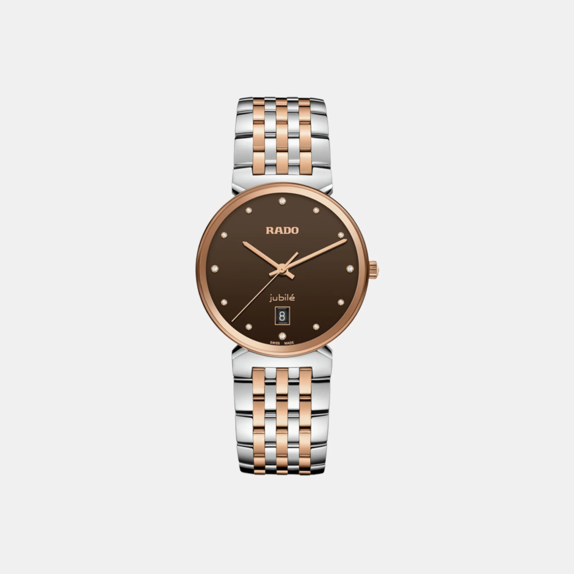Florence Unisex Quartz Brown Dial Analog Stainless Steel Watch R48912763 - Image 2