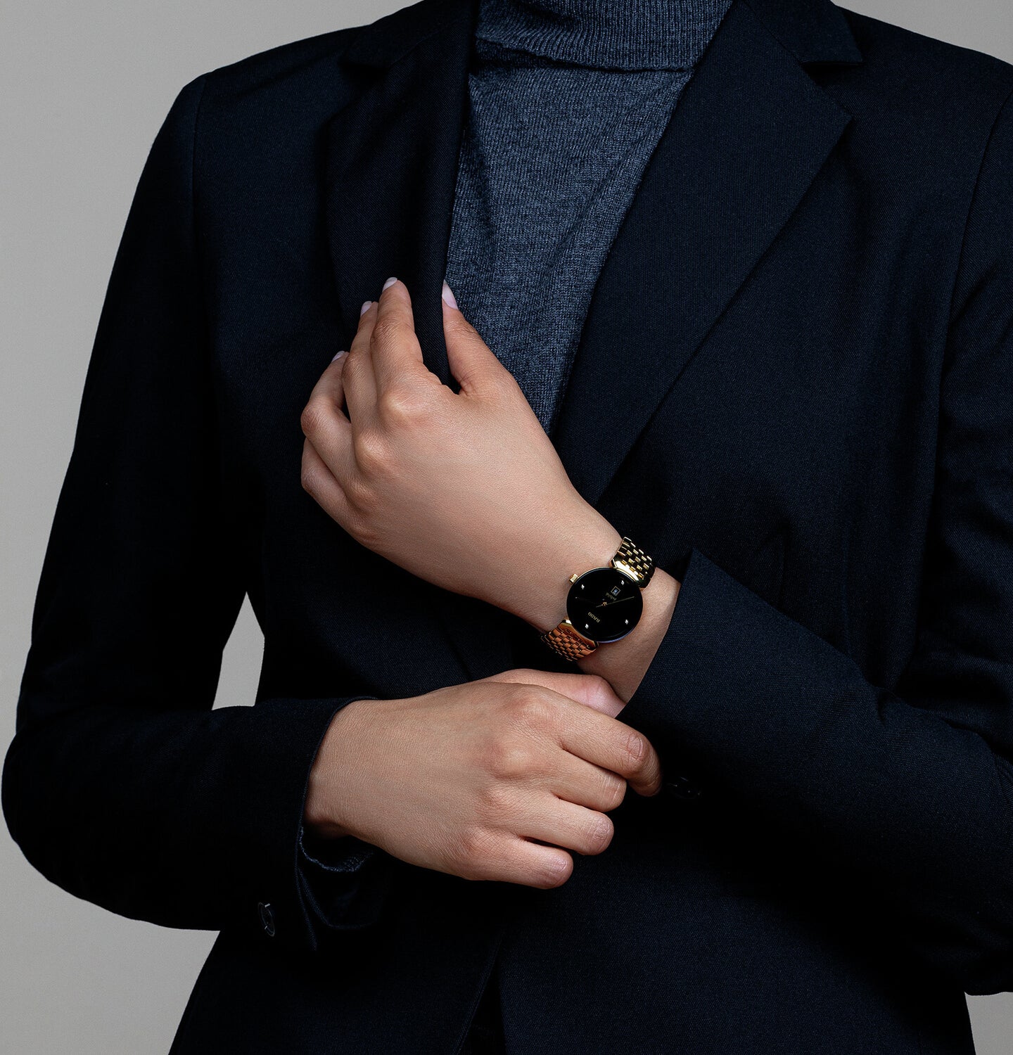 Florence Women Quartz Black Dial Analog Stainless Steel Watch R48915703 - Image 4