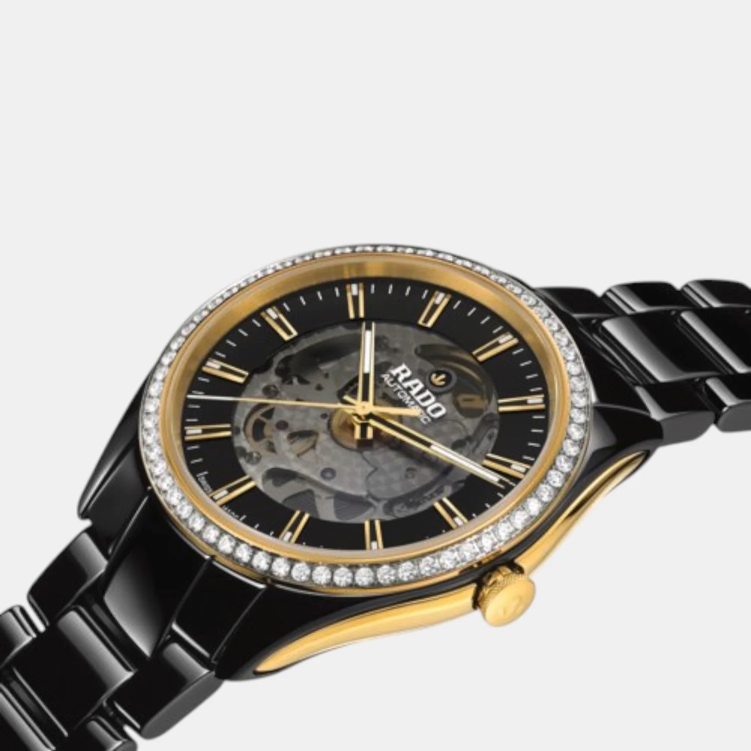 HyperChrome Unisex Automatic Black Smoked Dial Analog Ceramic Watch R32157152 - Image 2