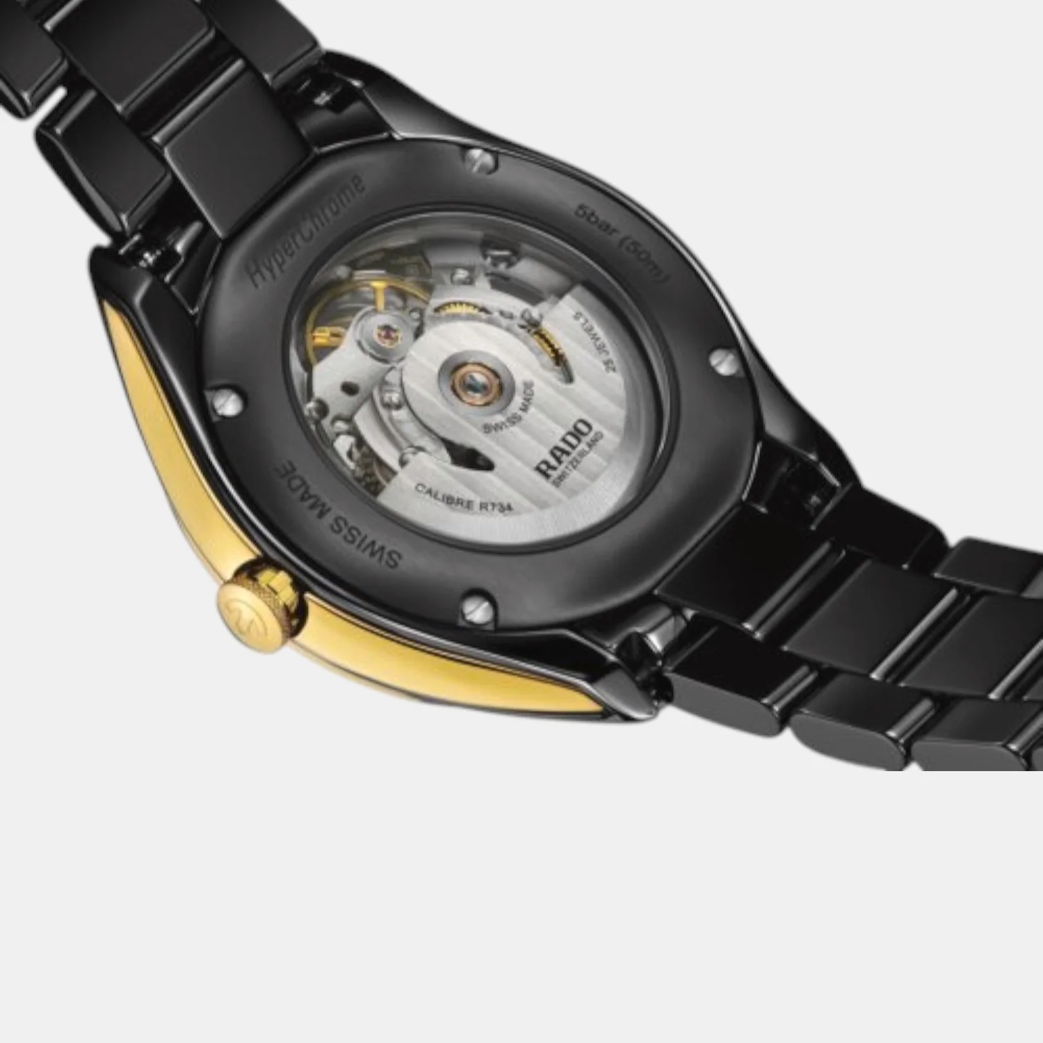 HyperChrome Unisex Automatic Black Smoked Dial Analog Ceramic Watch R32157152 - Image 4