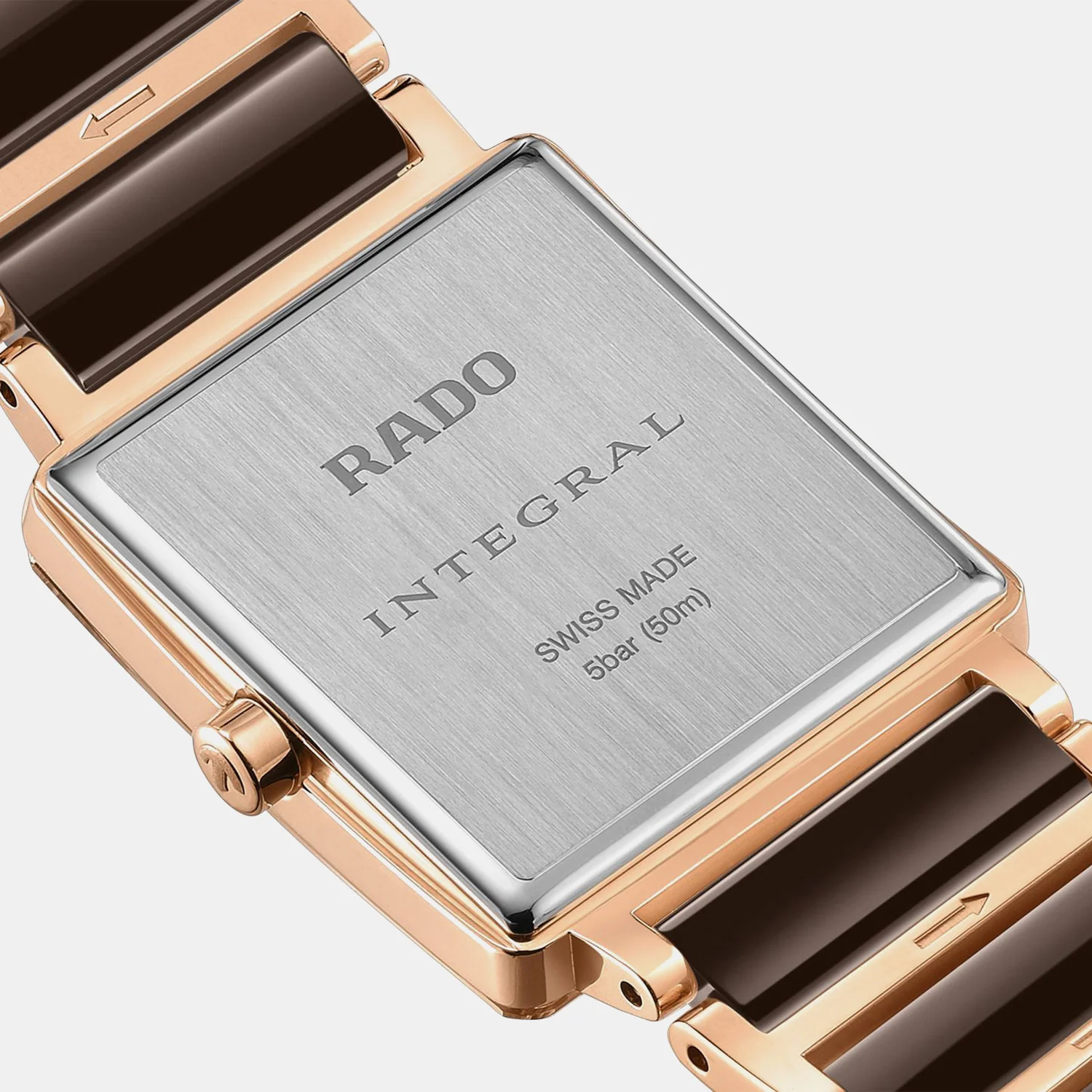 Integral Diamond Women Quartz Brown Dial Analog Ceramic Watch R20251912 - Image 4