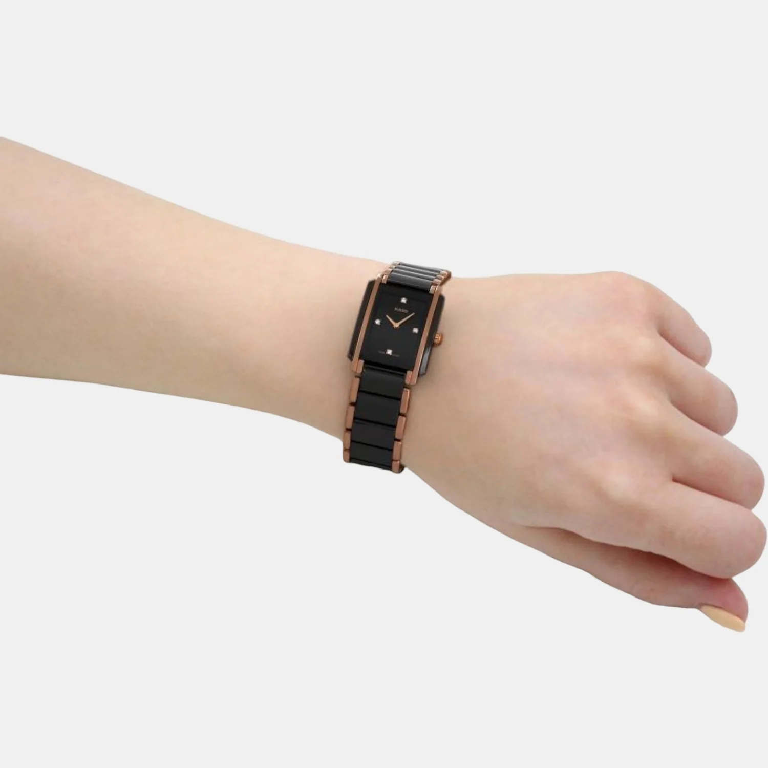 Integral Diamonds Women Quartz Black Dial Analog Stainless Steel Watch R20612712 - Image 3
