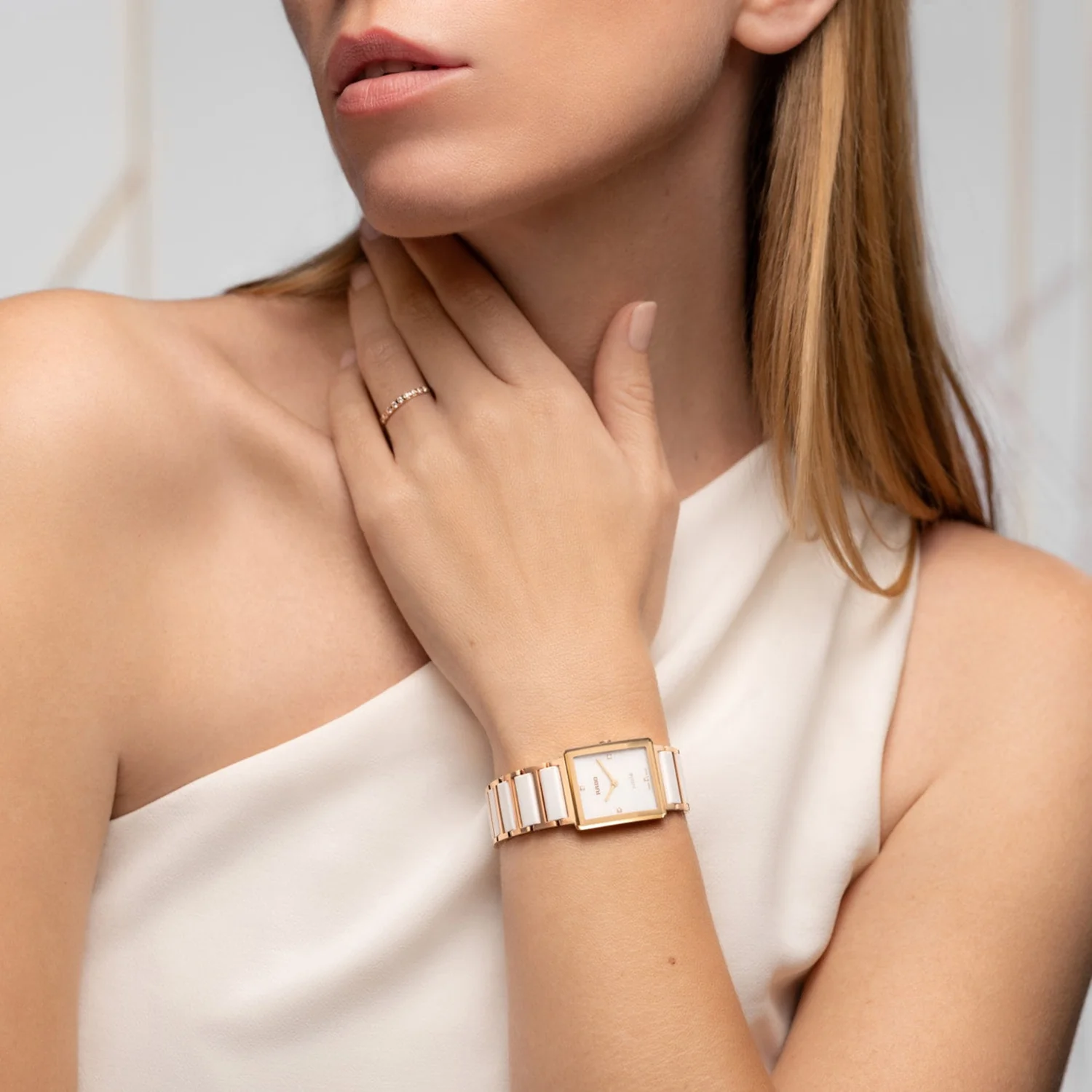 Integral Unisex Quartz White Mother Of Pearl Dial Analog Stainless Steel Watch R20251902 - Image 2