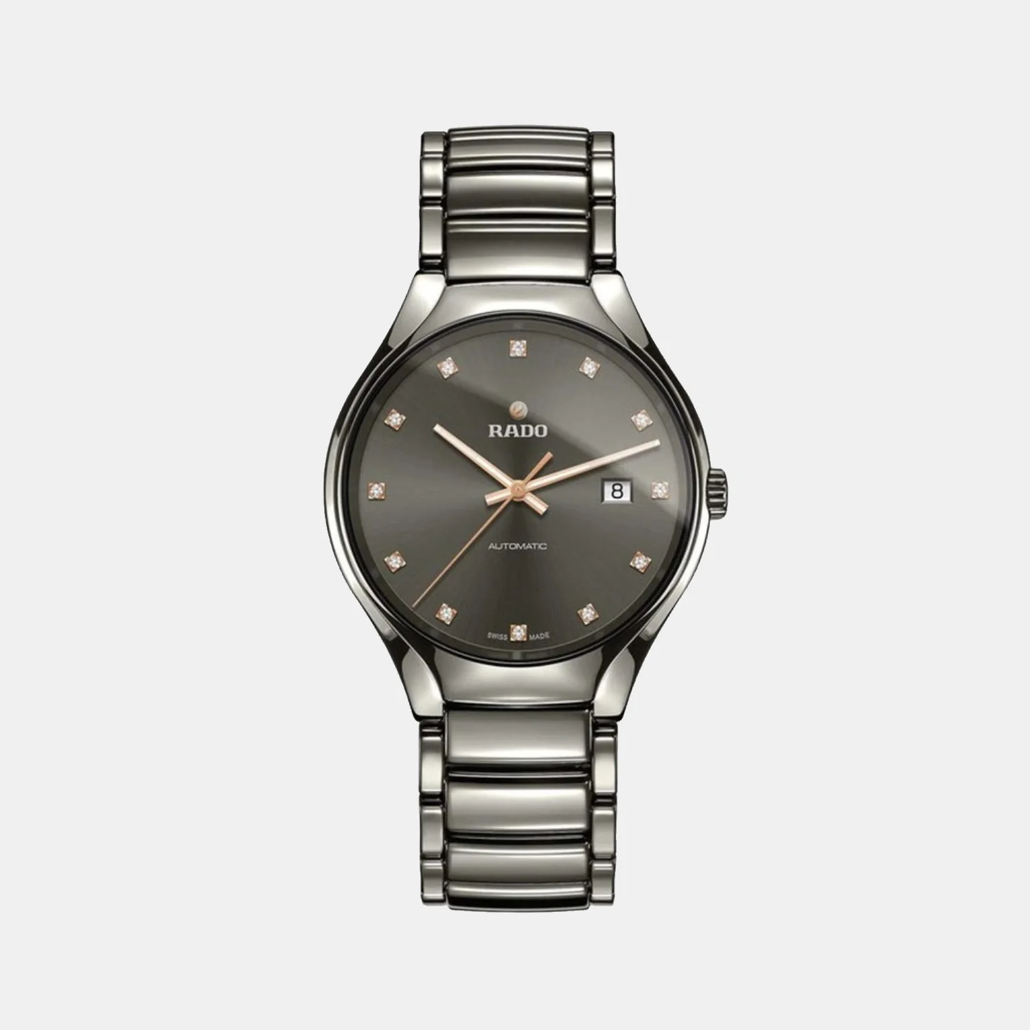 True Round Unisex Automatic Black Dial Analog Stainless Steel Watch R27057732