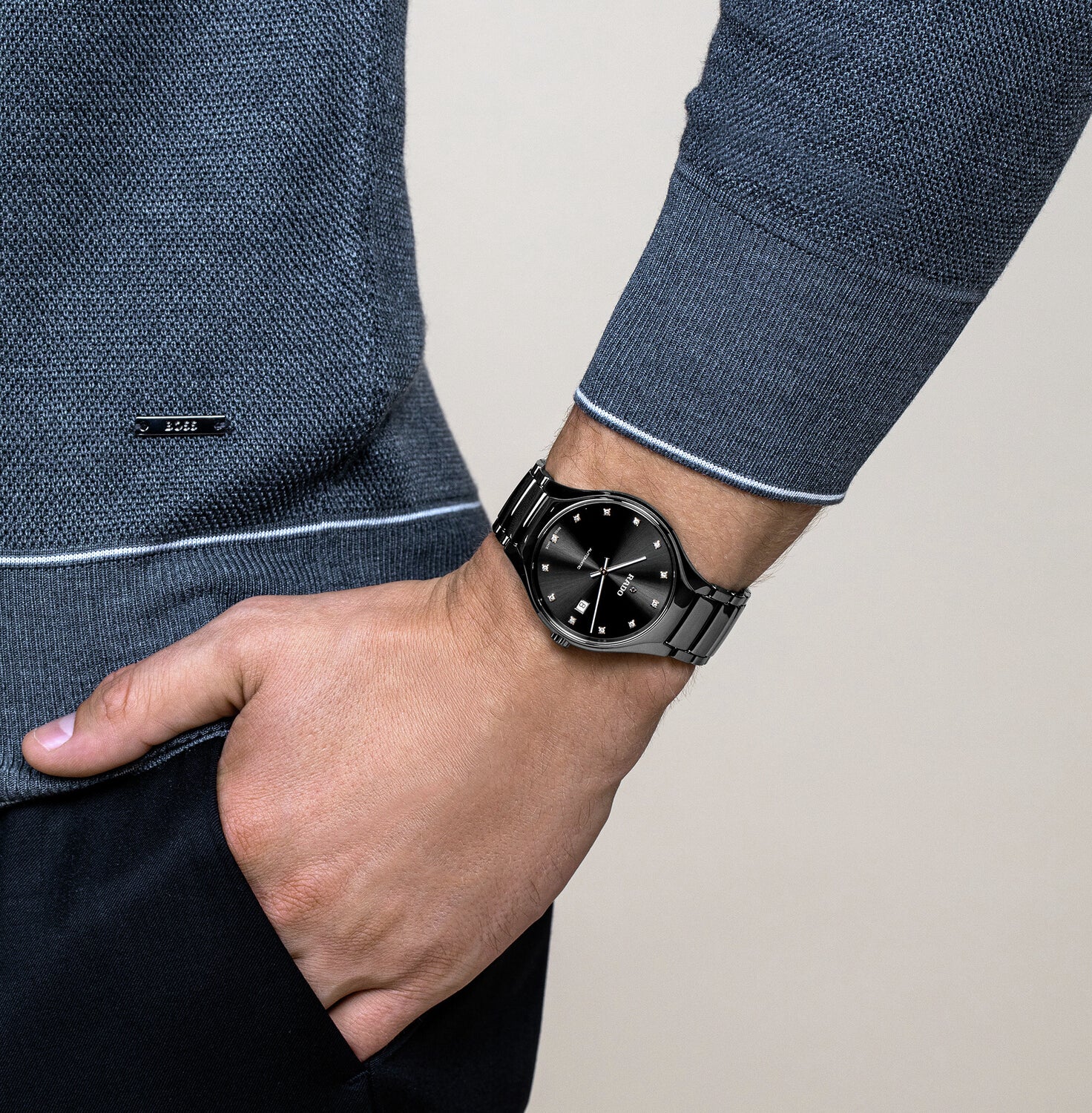 True Round Unisex Automatic Black Dial Analog Stainless Steel Watch R27057732 - Image 7