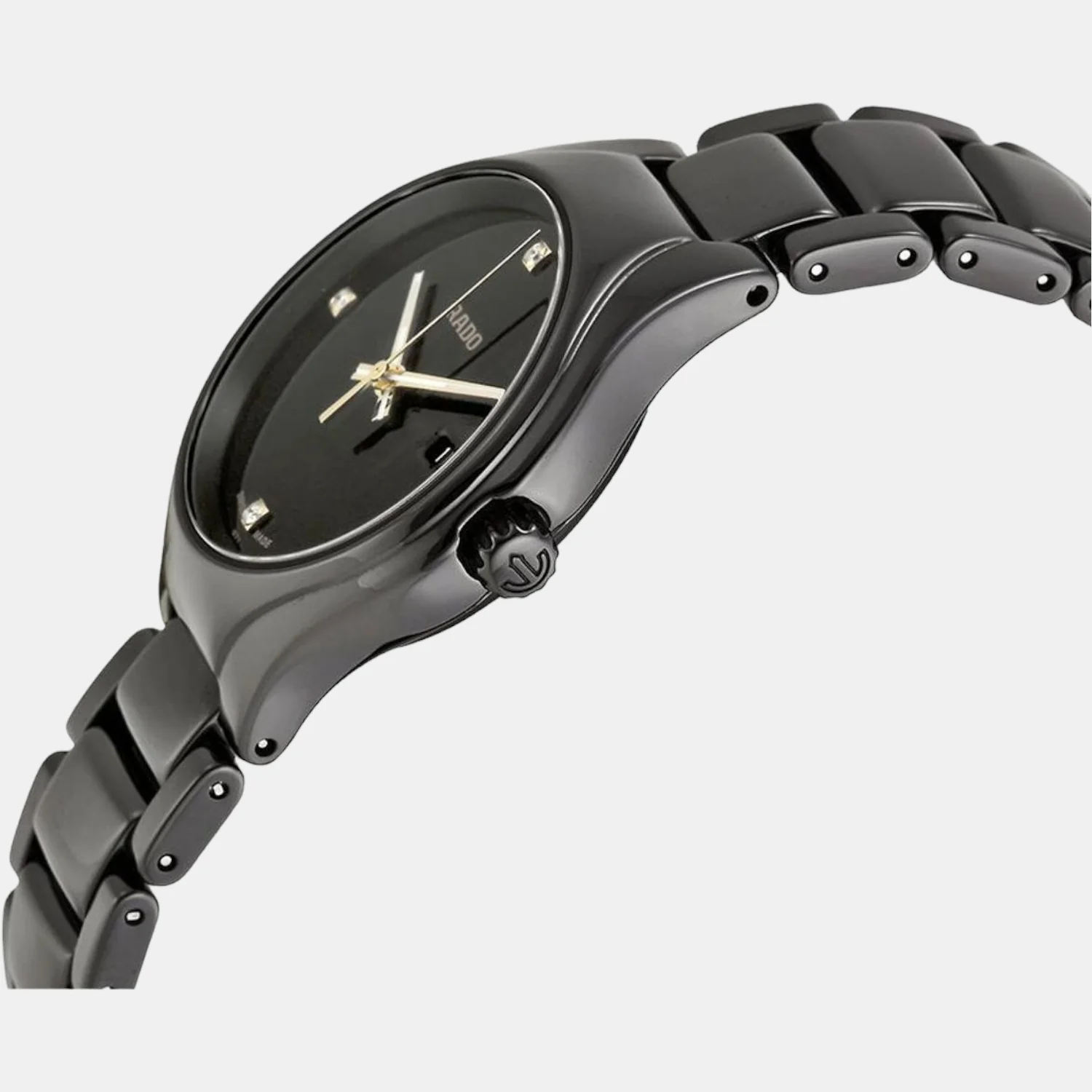 True Round Women Quartz Black Dial Analog Ceramic Watch R27059712 - Image 2