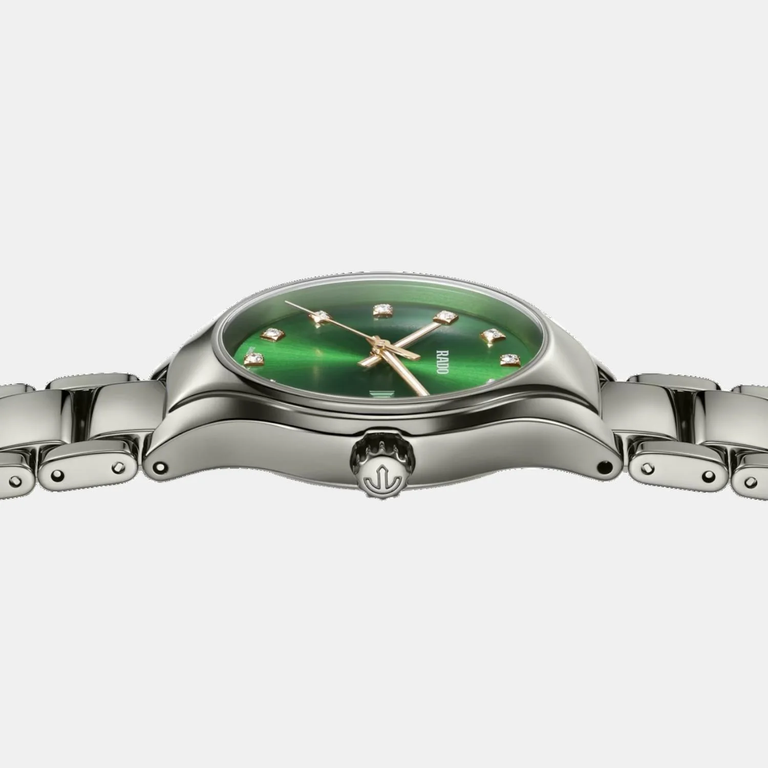 True Round Women Quartz Green Dial Analog Ceramic Watch R27060742 - Image 4