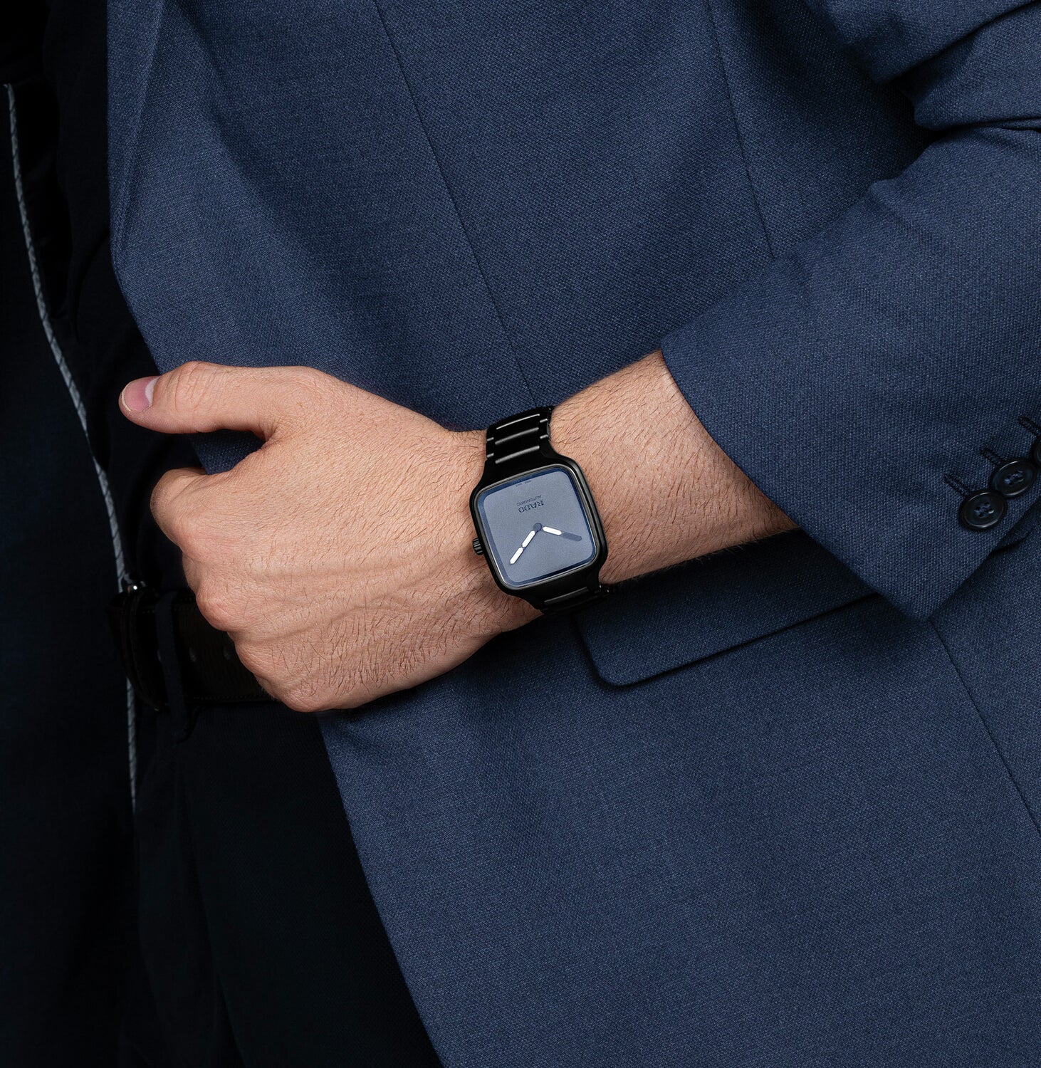 True Square Unisex Automatic Black Dial Analog Titanium Watch R27075152 - Image 5