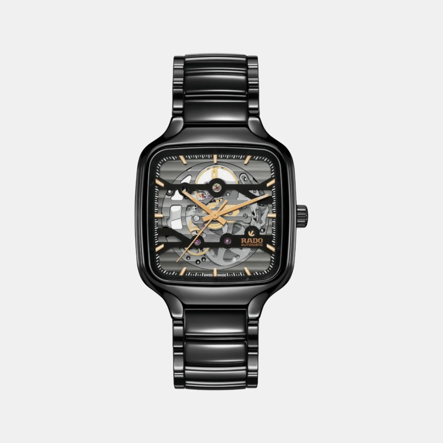 True Square Unisex Automatic Grey Dial Analog Ceramic Watch R27124162