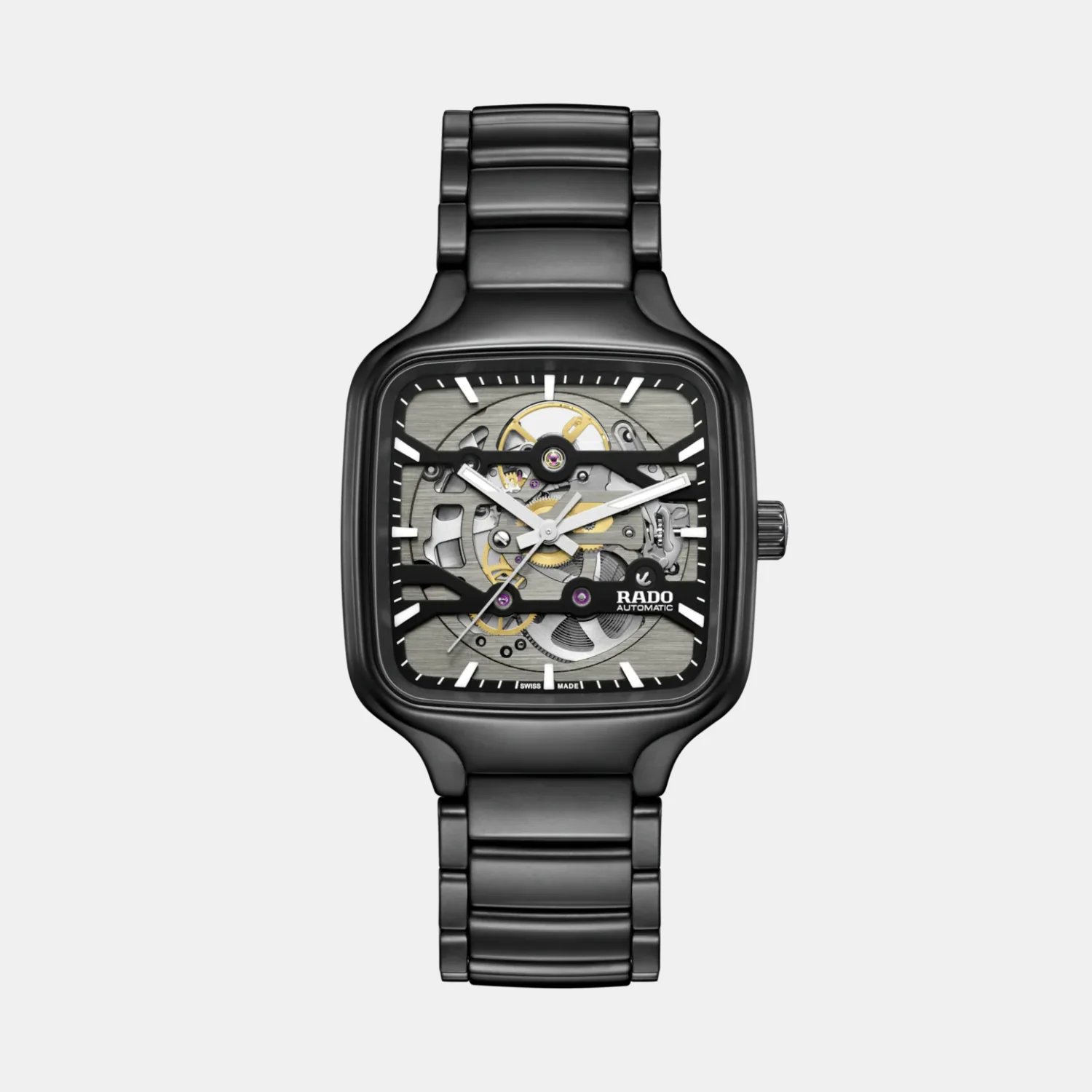 True Square Unisex Automatic Grey Dial Analog Ceramic Watch R27197152 - Image 2
