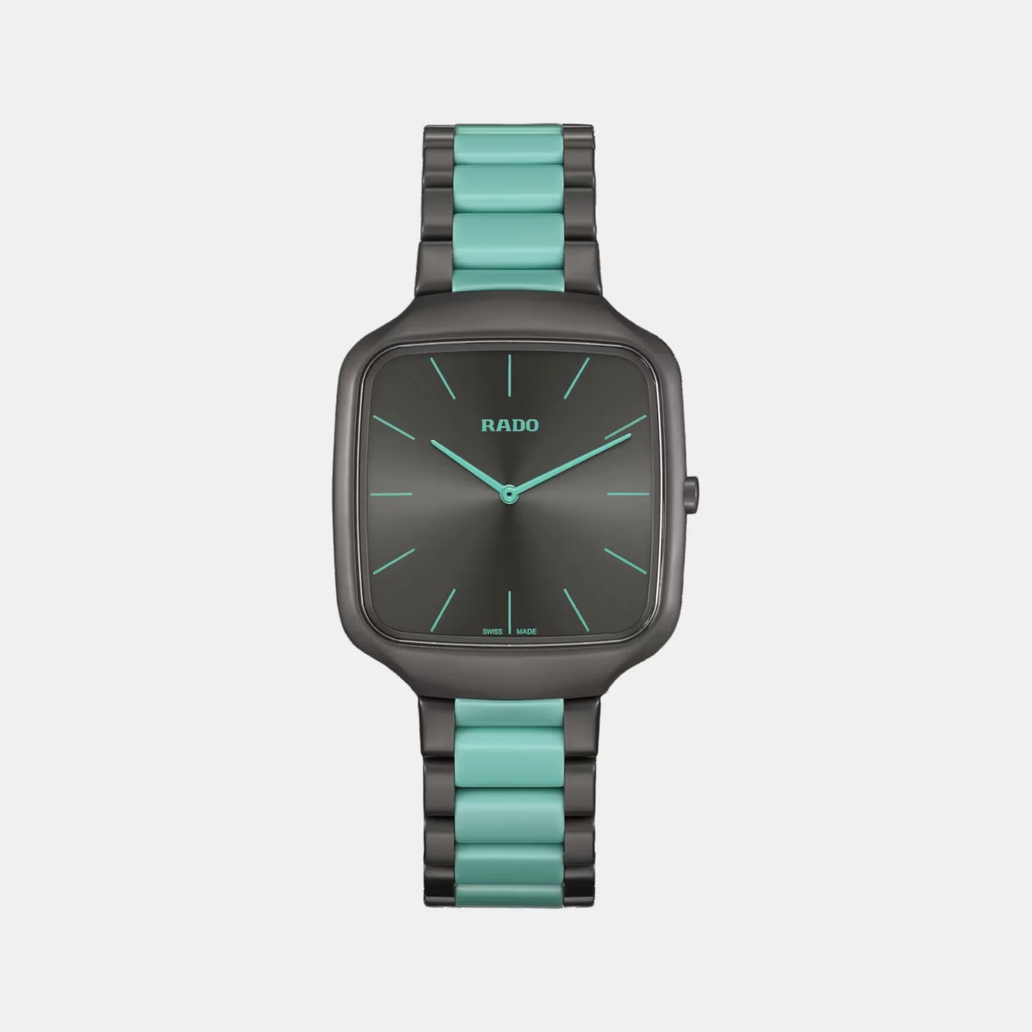 True Square Unisex Quartz Grey Dial Analog Ceramic Watch R27045162 - Image 2