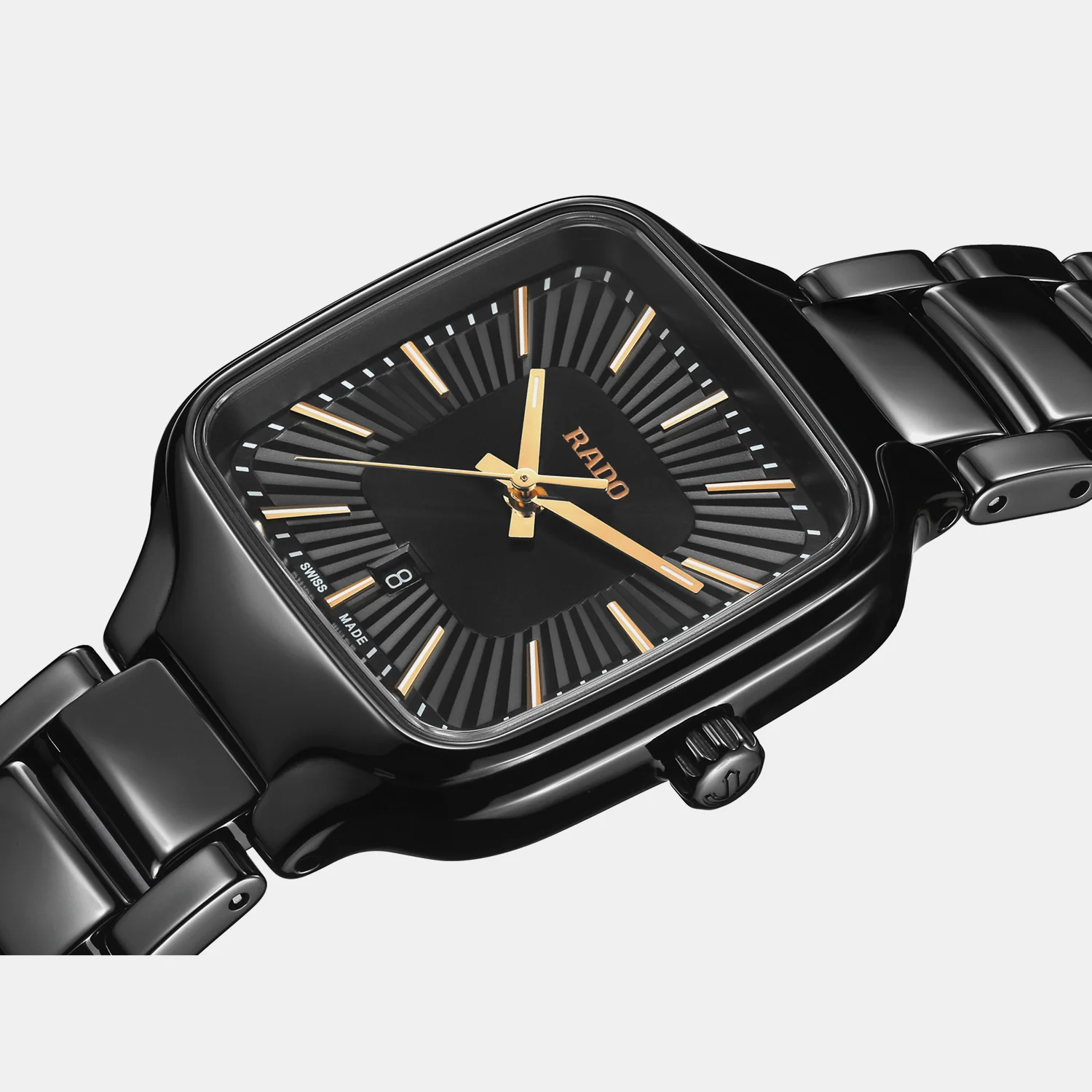 True Square Women Automatic Black Dial Ceramic Watch R27080172 - Image 3