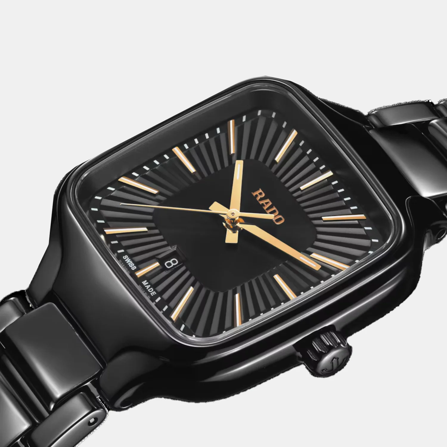 True Square Women Automatic Black Dial Ceramic Watch R27080172 - Image 5