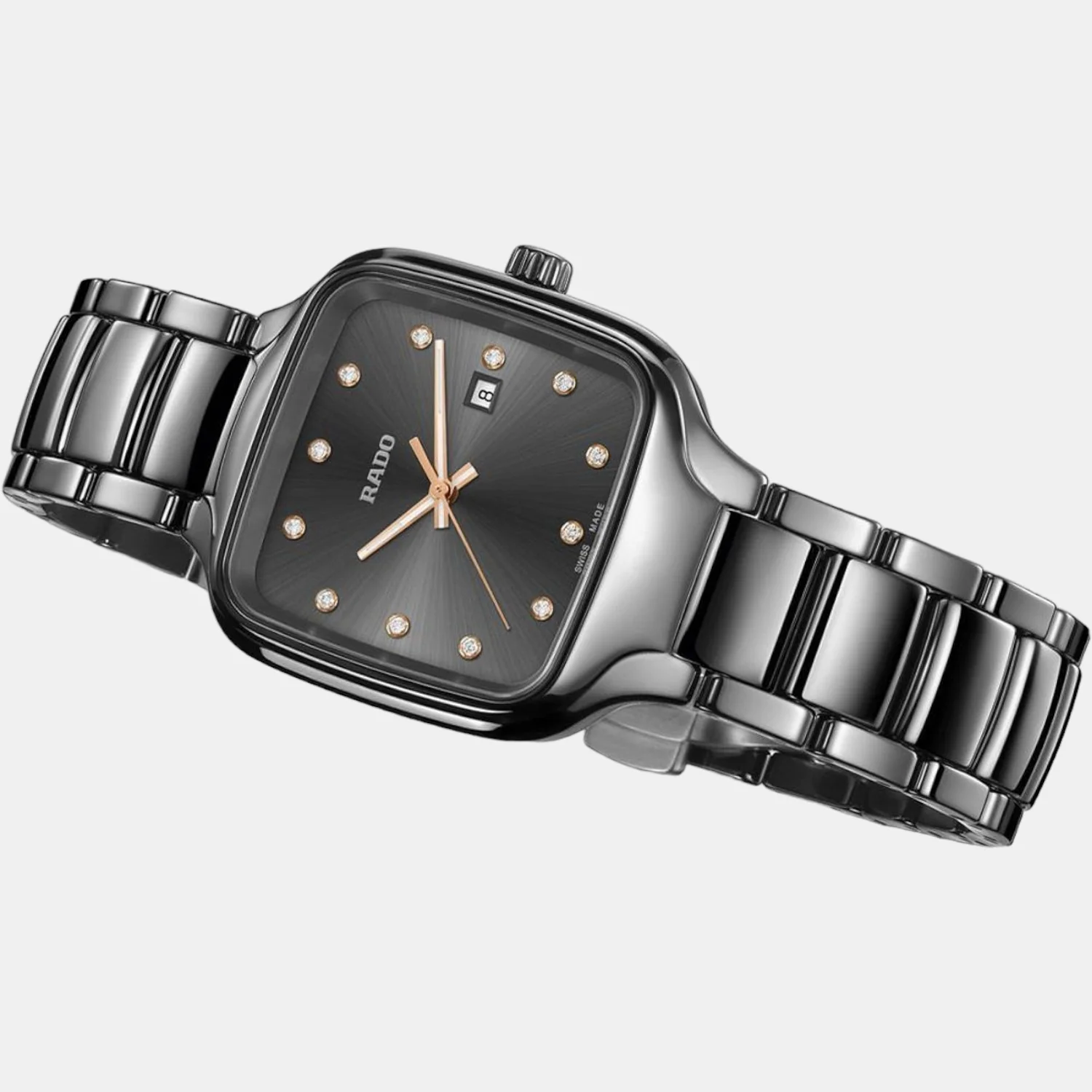 True Square Women Quartz Grey Dial Analog Titanium Watch R27079702 - Image 2
