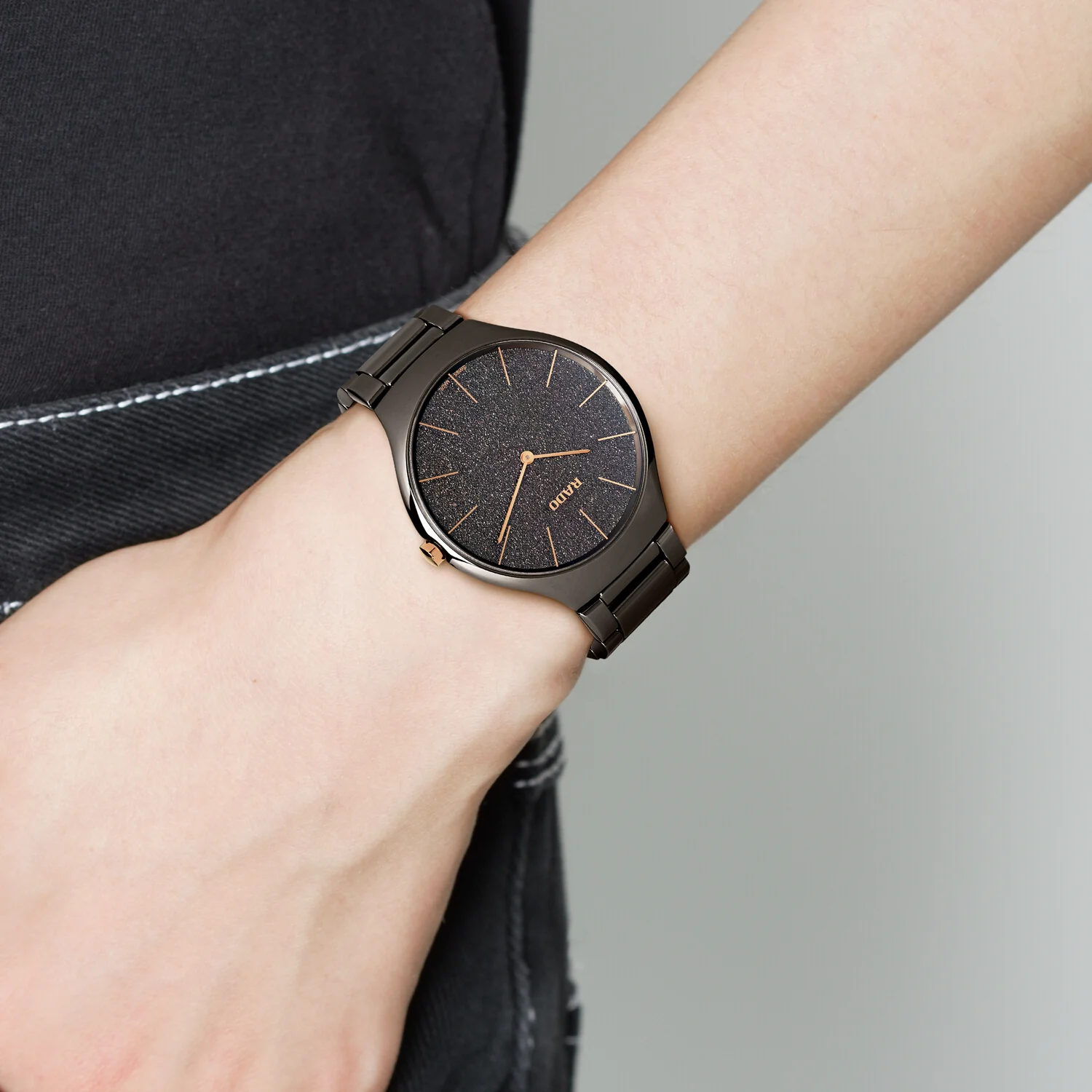 True Thinline Unisex Quartz Brown Dial Analog Stainless Steel Watch R27004302 - Image 6