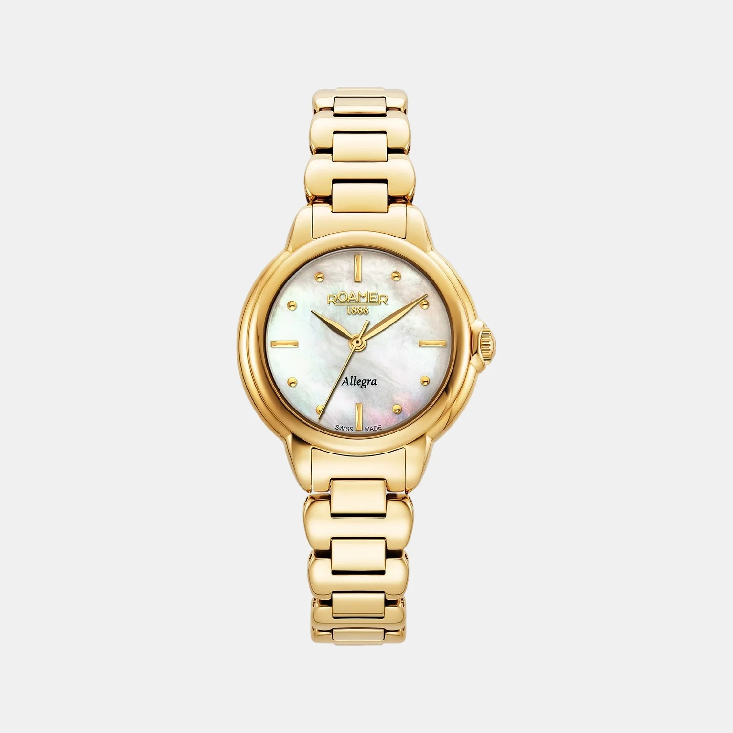 Allegra Women Quartz White Mother Of Pearl Dial Analog Stainless Steel Watch 977847 48 20 20