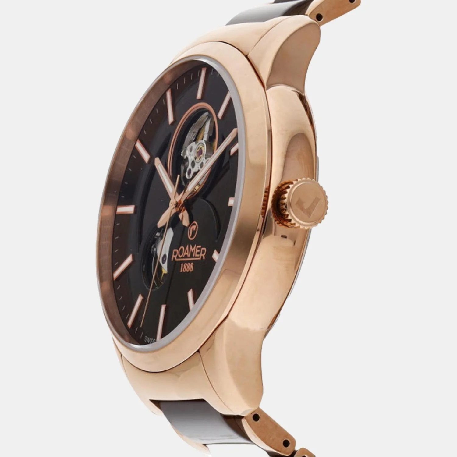 C-Line Men Quartz Brown Dial Analog Stainless Steel Watch 672661 49 65 60 - Image 2
