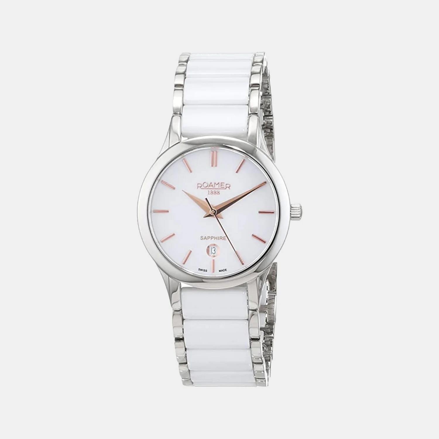 C-Line Women Quartz White Dial Analog Ceramic Watch 657844 40 25 60