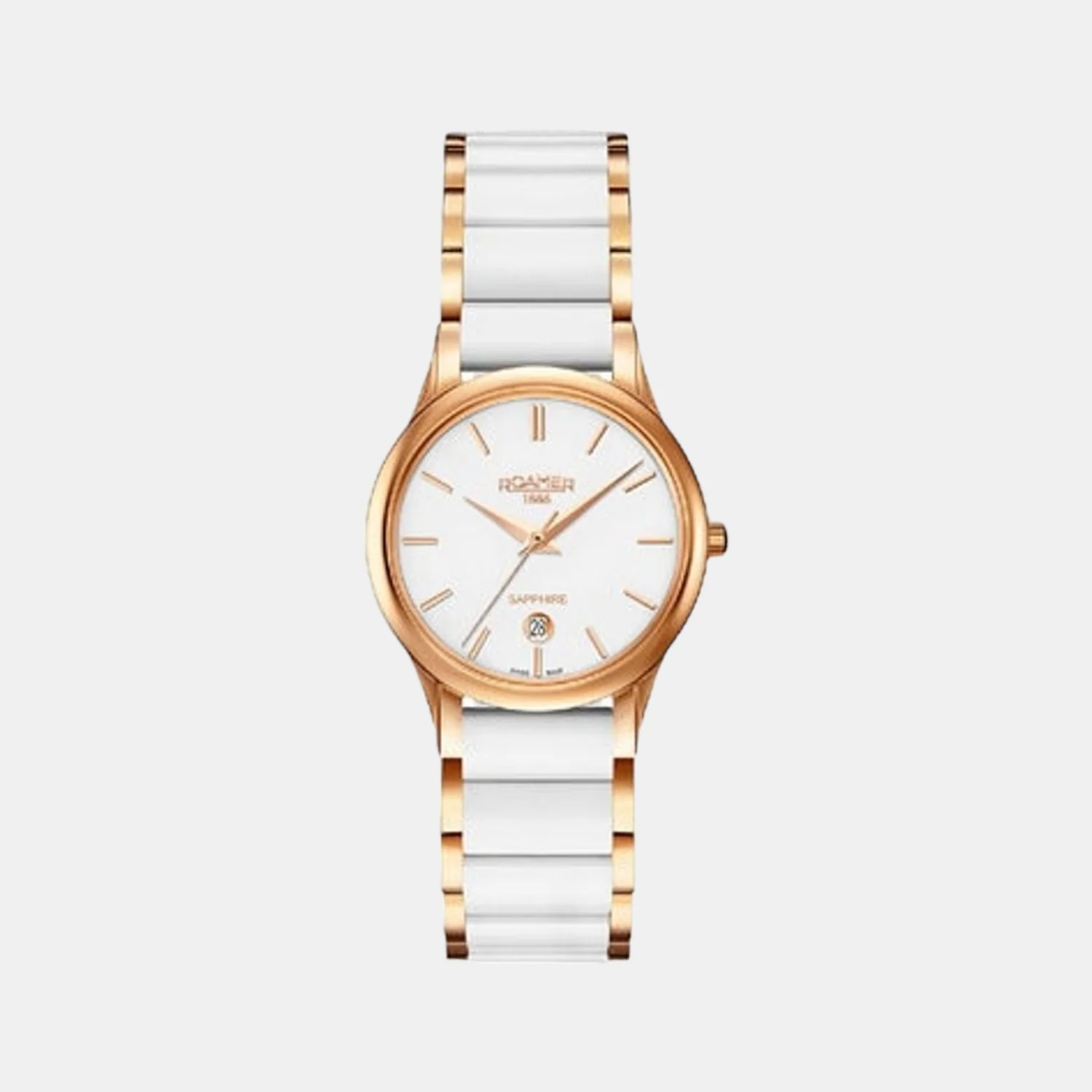 C-Line Women Quartz White Dial Analog Ceramic Watch 657844 49 25 60