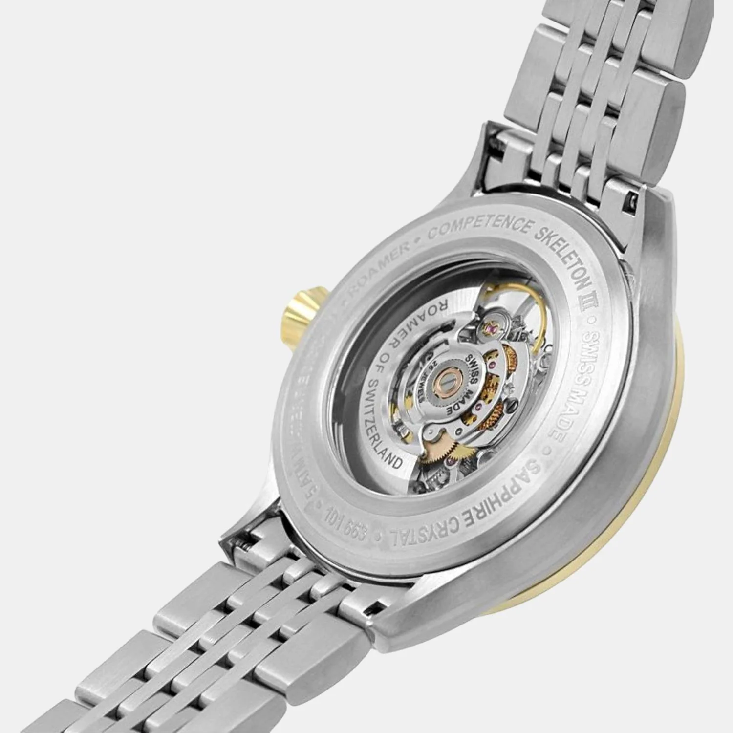 Competence Skeleton Men Automatic White Dial Analog Stainless Steel Watch 101663 47 15 10N - Image 8