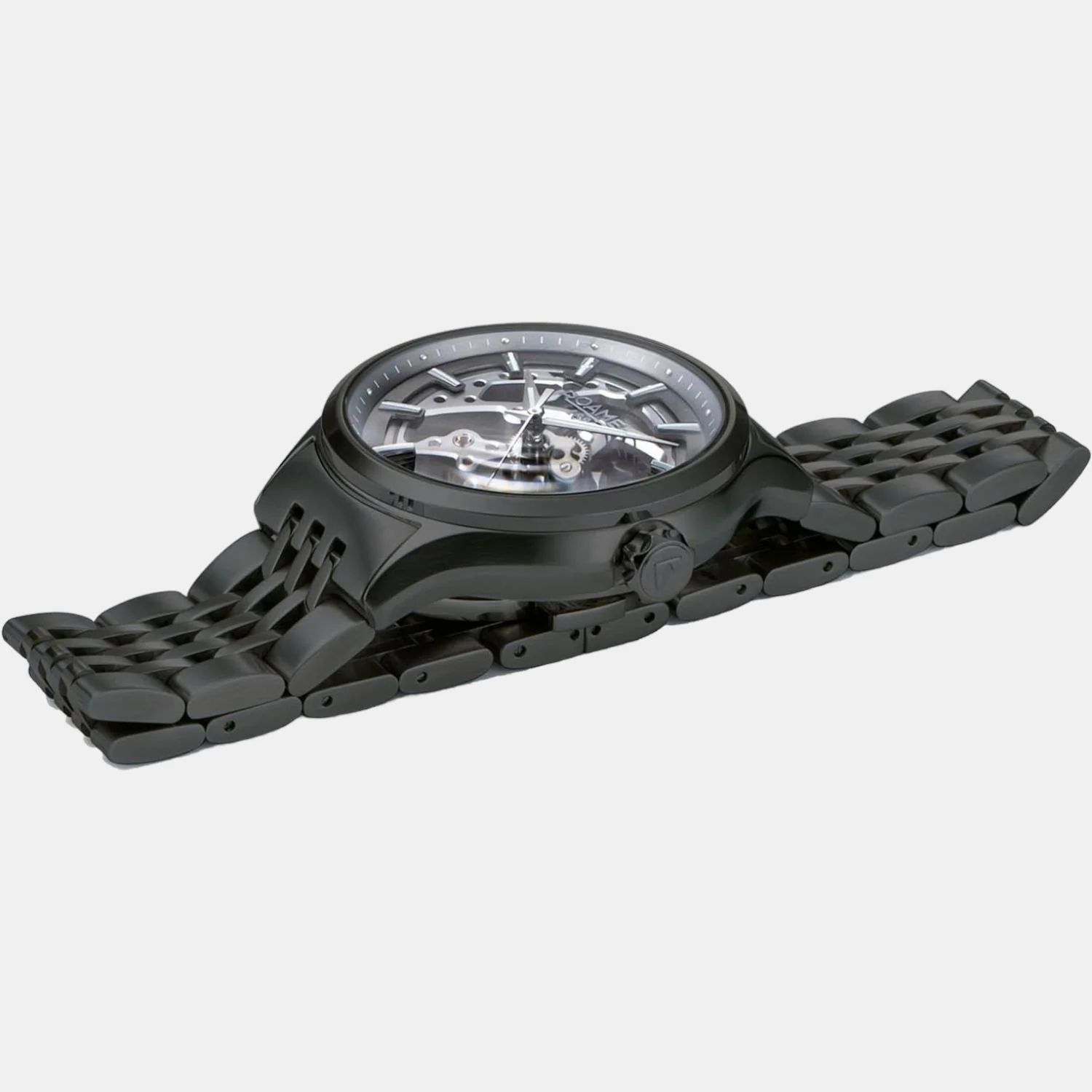 Competence Skeleton Men Quartz Black Dial Analog Stainless Steel Watch 101663 40 55 10N - Image 4