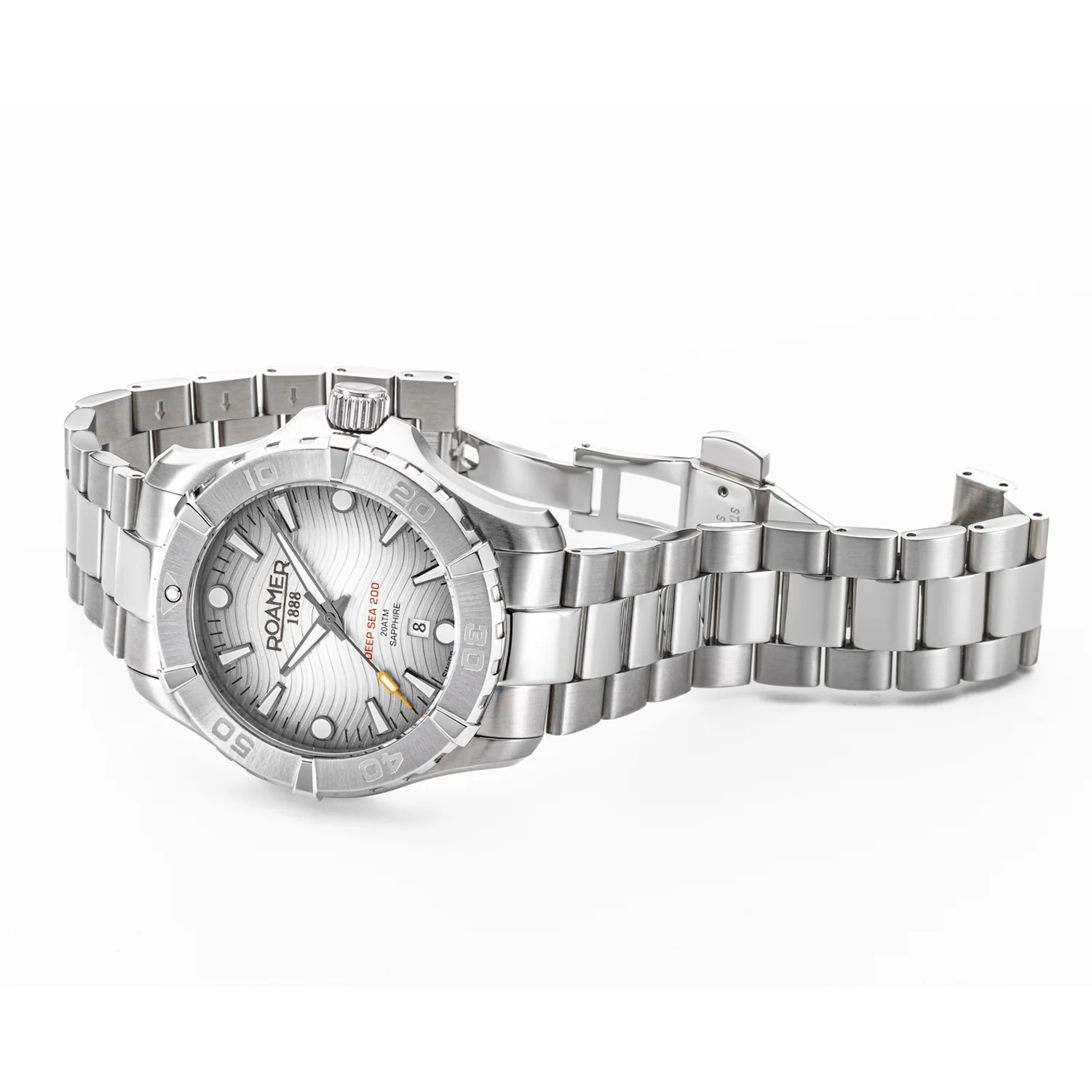 Deep Sea 200 Men Quartz Silver Dial Analog Stainless Steel Watch 860833 41 15 70 - Image 4