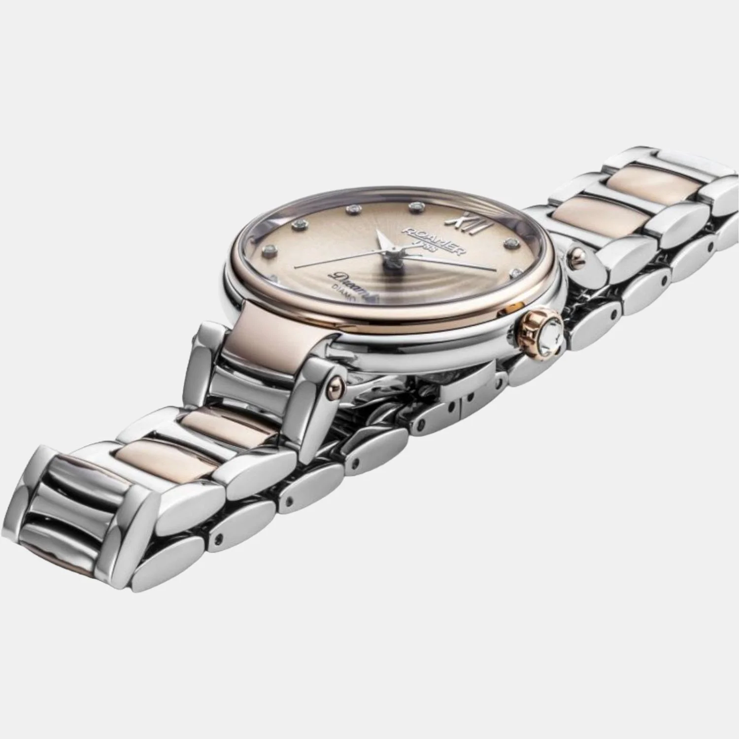Dreamline Diamond Women Quartz Rose Gold Dial Analog Stainless Steel Watch 857847 49 38 50 - Image 2