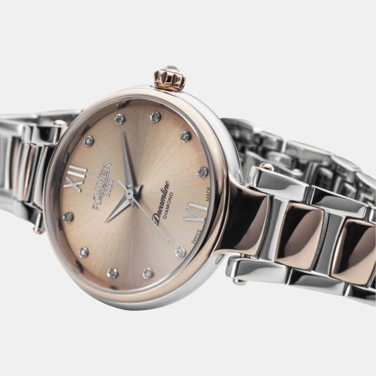 Dreamline Diamond Women Quartz Rose Gold Dial Analog Stainless Steel Watch 857847 49 38 50 - Image 3