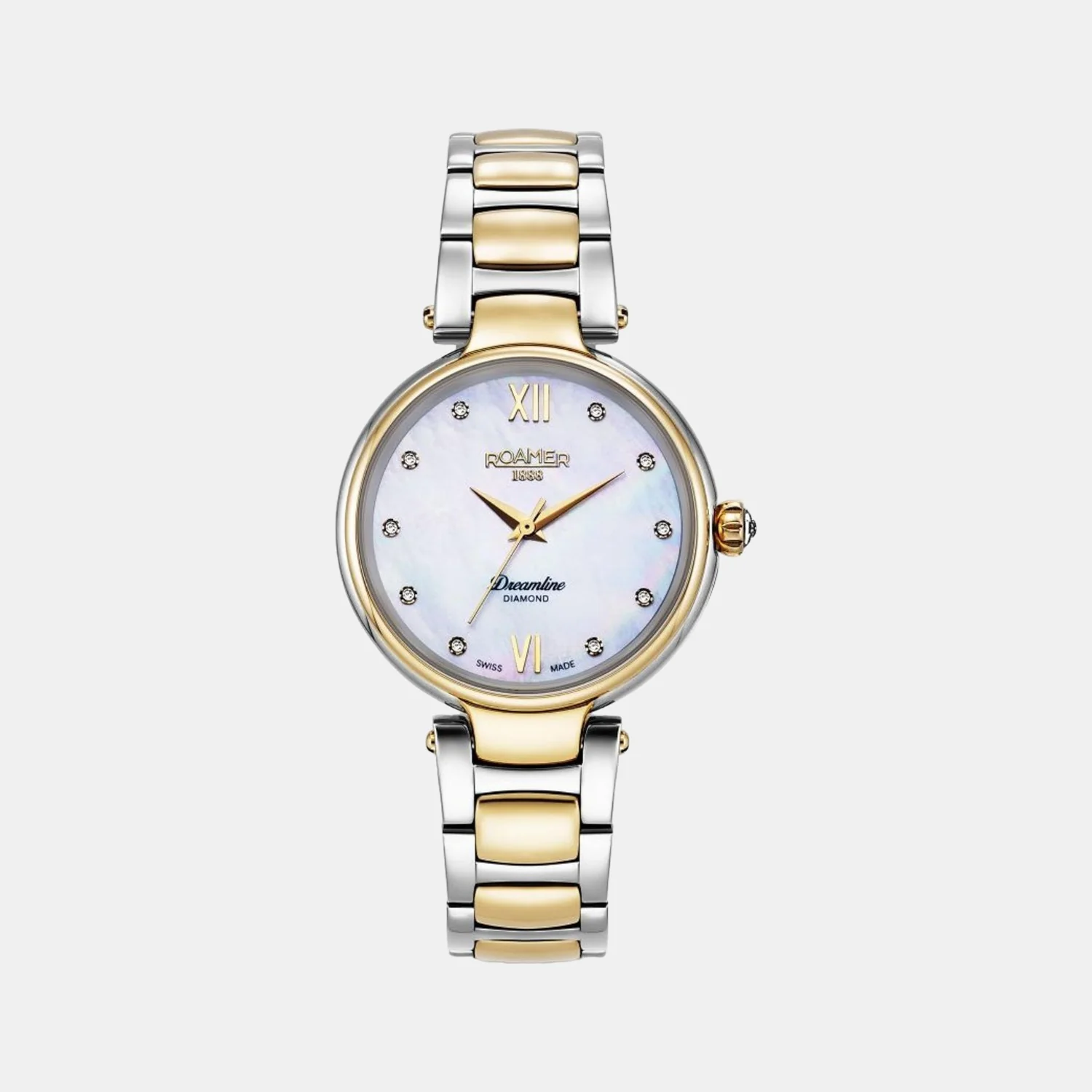 Dreamline Diamond Women Quartz White Dial Analog Stainless Steel Watch 857847 47 29 50