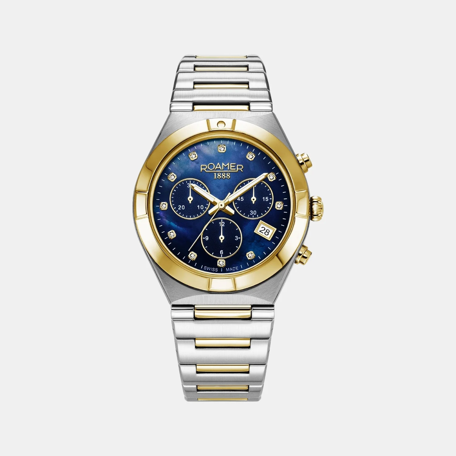 Eos Women Quartz Blue Mother Of Pearl Dial Chronograph Stainless Steel Watch 987837 47 40 20 - Image 2