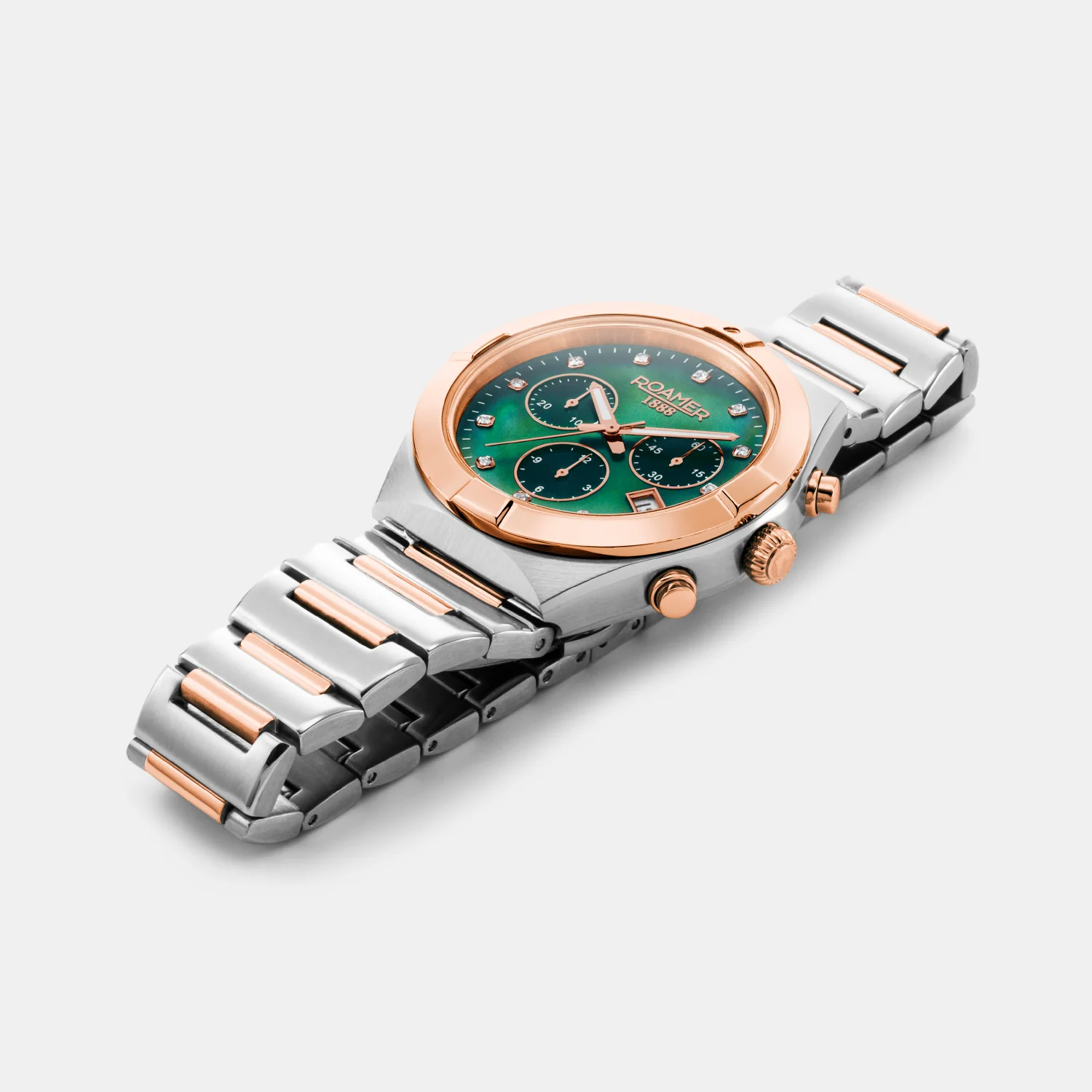 Eos Women Quartz Green Mother Of Pearl Dial Chronograph Stainless Steel Watch 987837 49 70 20 - Image 5