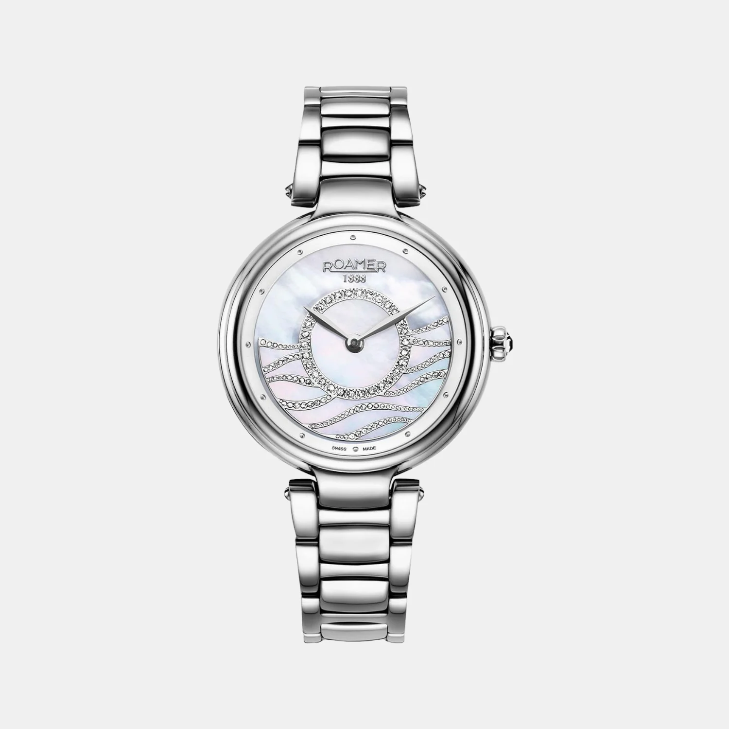 Lady Mermaid Women Quartz White Dial Analog Stainless Steel Watch 600857 41 15 50