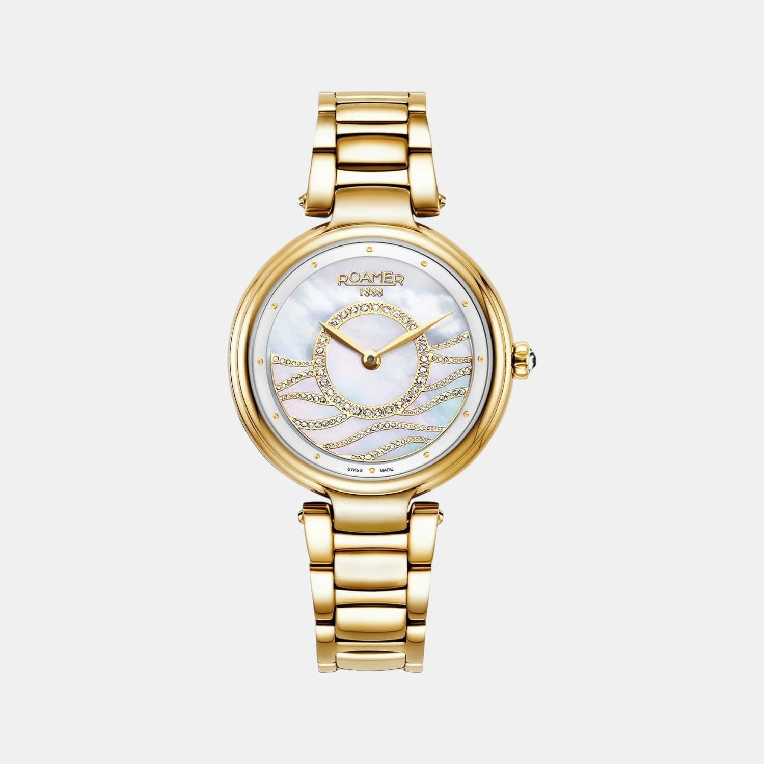 Lady Mermaid Women Quartz White Dial Analog Stainless Steel Watch 600857 48 15 50