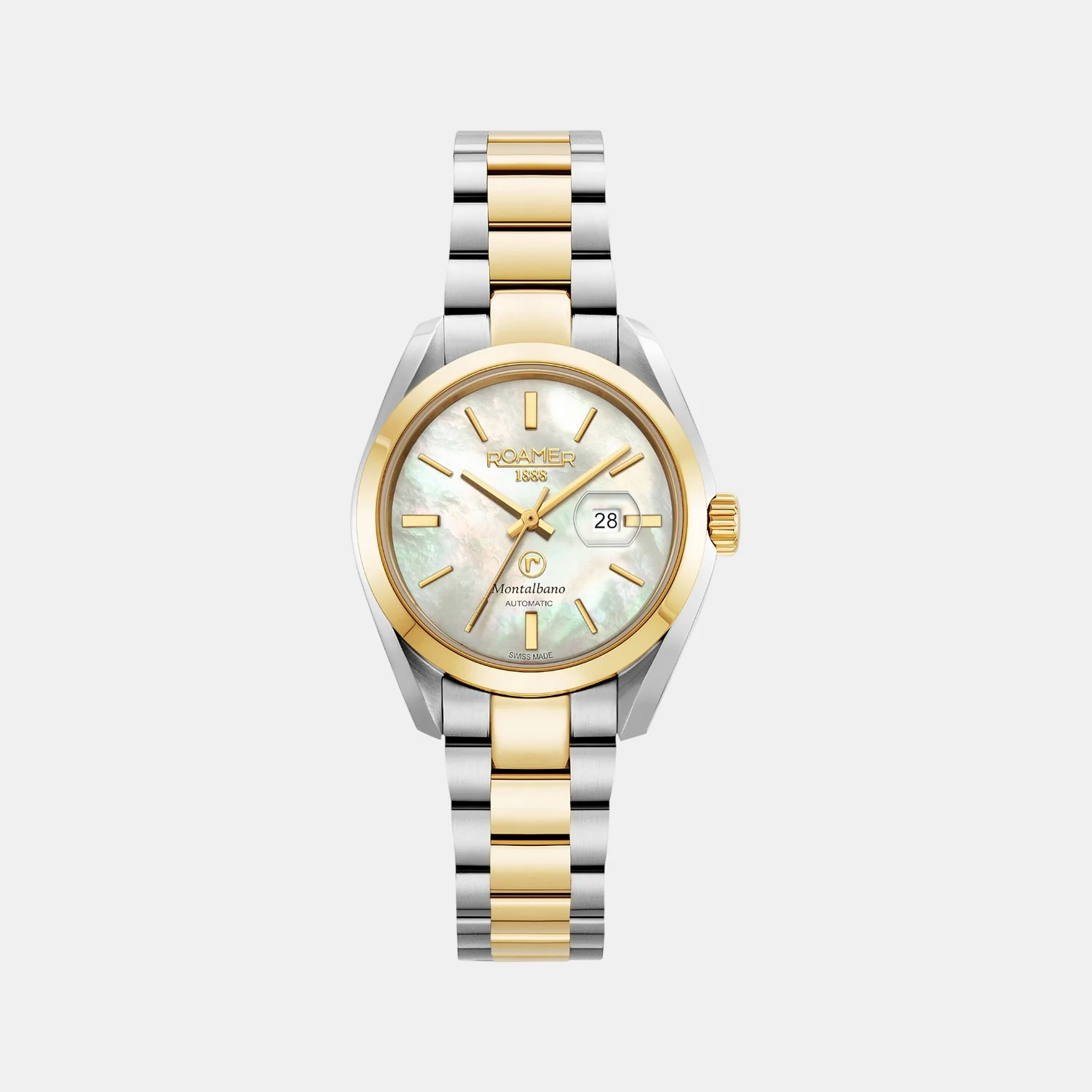 Montalbano Women Automatic White Mother Of Pearl Dial Analog Stainless Steel Watch 996990 47 20 20