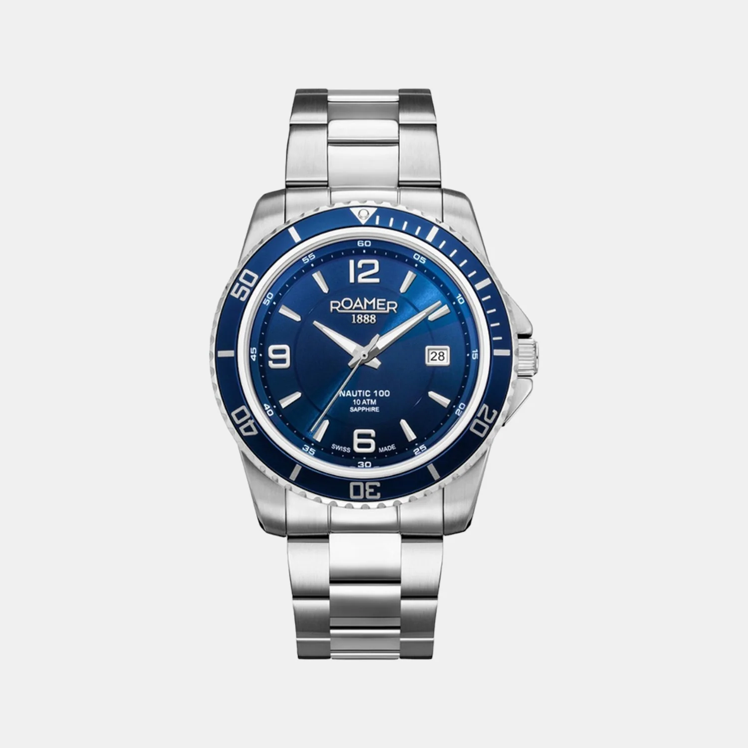 Nautic 100 Men Quartz Blue Dial Analog Stainless Steel Watch 862844 41 45 20