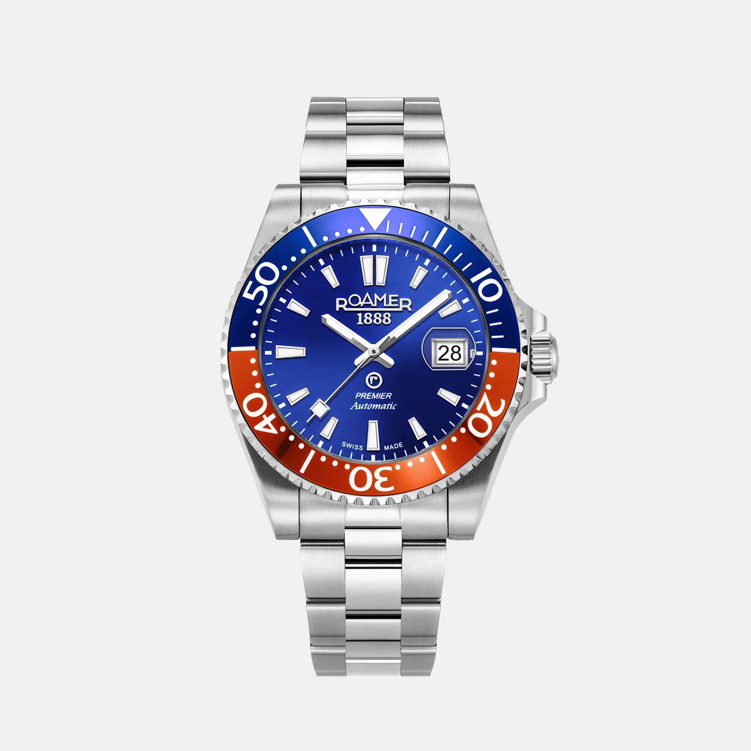 Premier Men Automatic Blue Sunray Dial Analog Stainless Steel Watch 986983 41 45 20 - Image 3