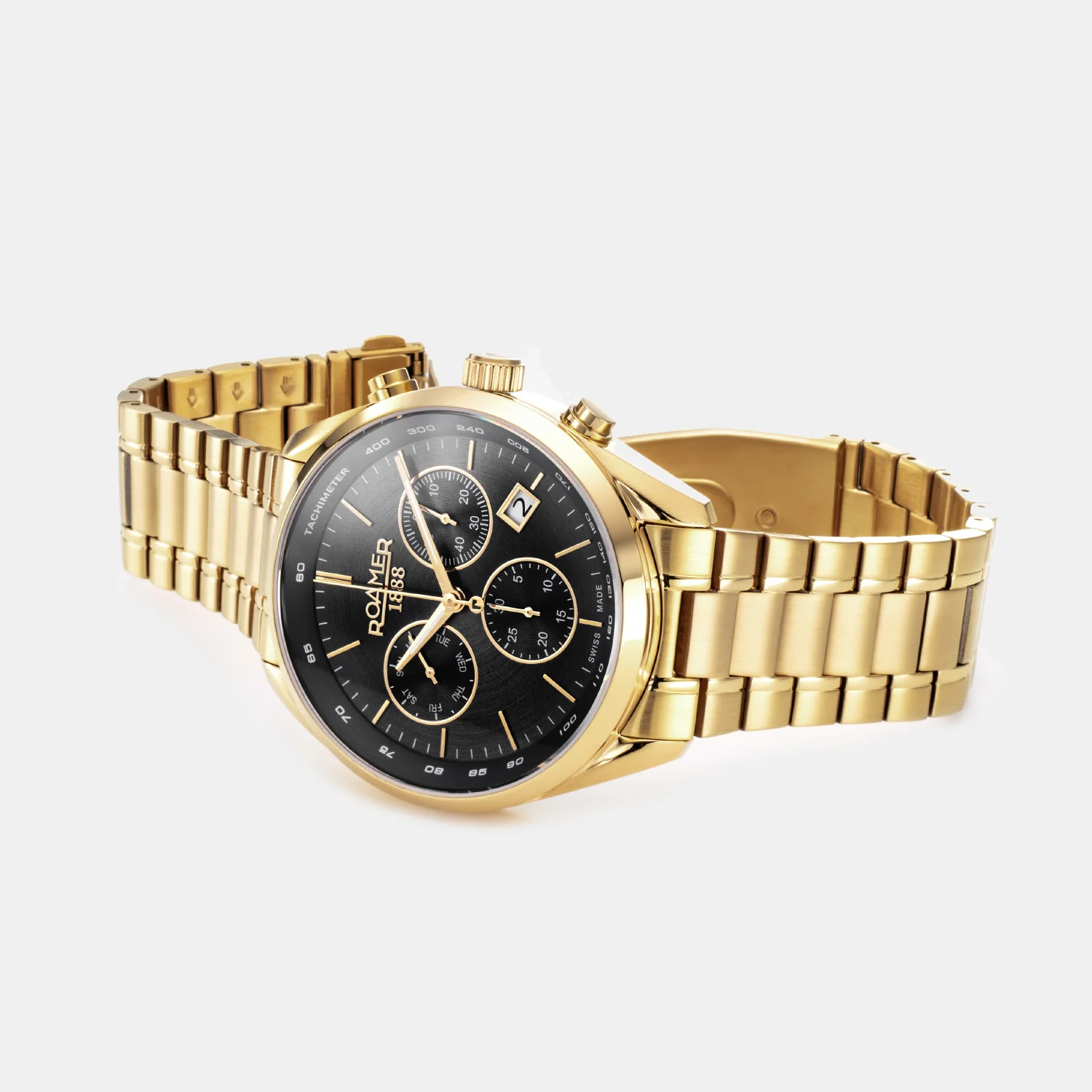 Pro Chrono Men Quartz Black Sunray Dial Chronograph Stainless Steel Watch 993819 48 85 20 - Image 4