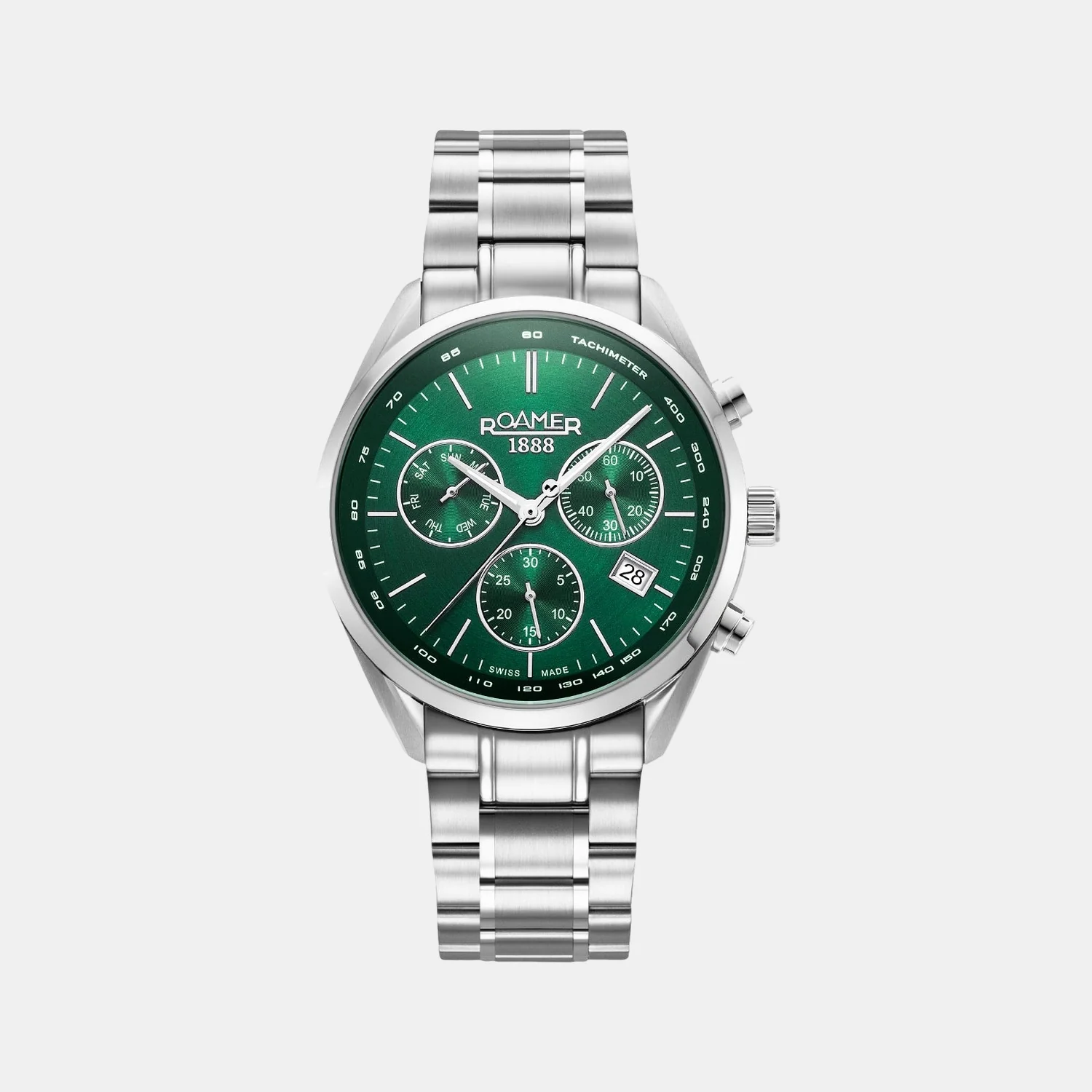 Pro Chrono Men Quartz Green Sunray Dial Chronograph Stainless Steel Watch 993819 41 75 20 - Image 2