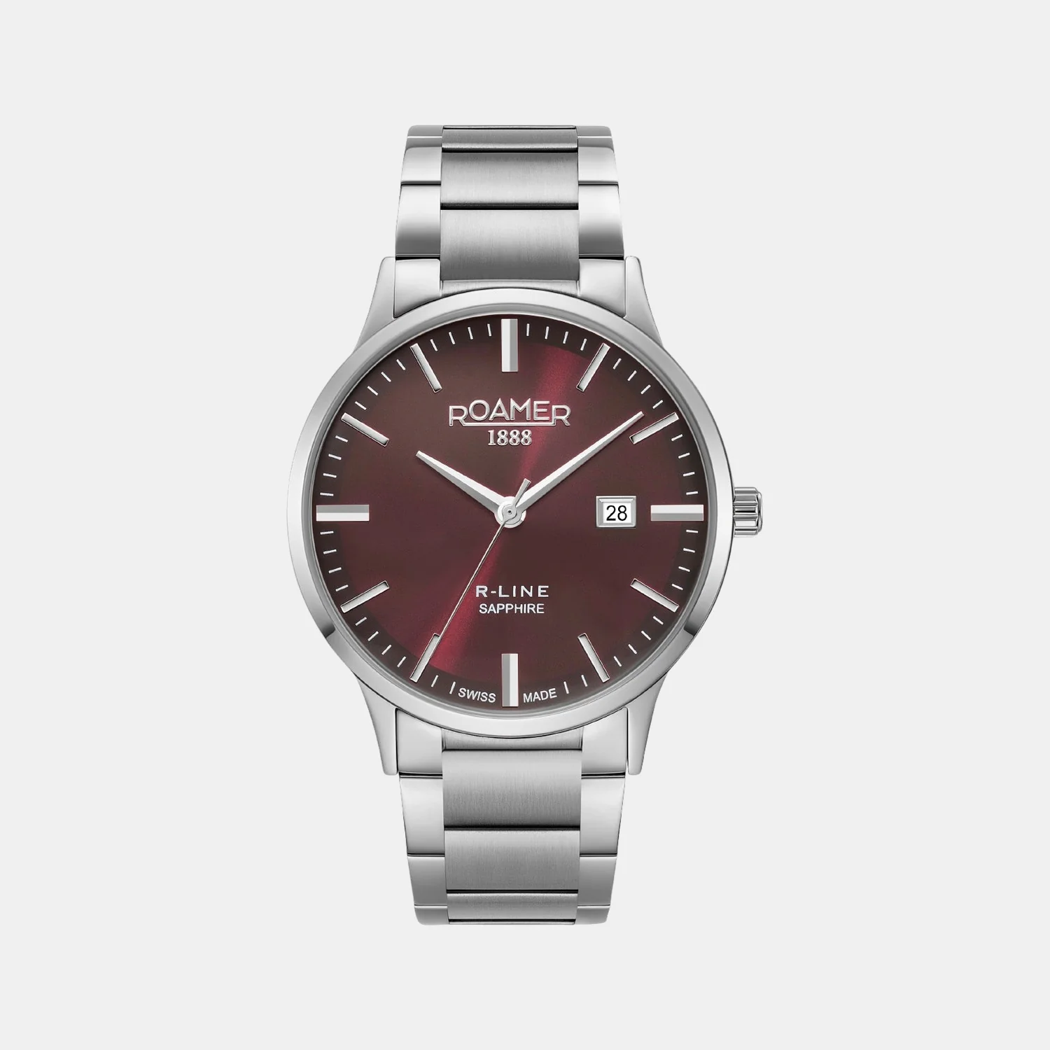 R-Line Classic Men Quartz Red Dial Analog Stainless Steel Watch 718833 41 65 70