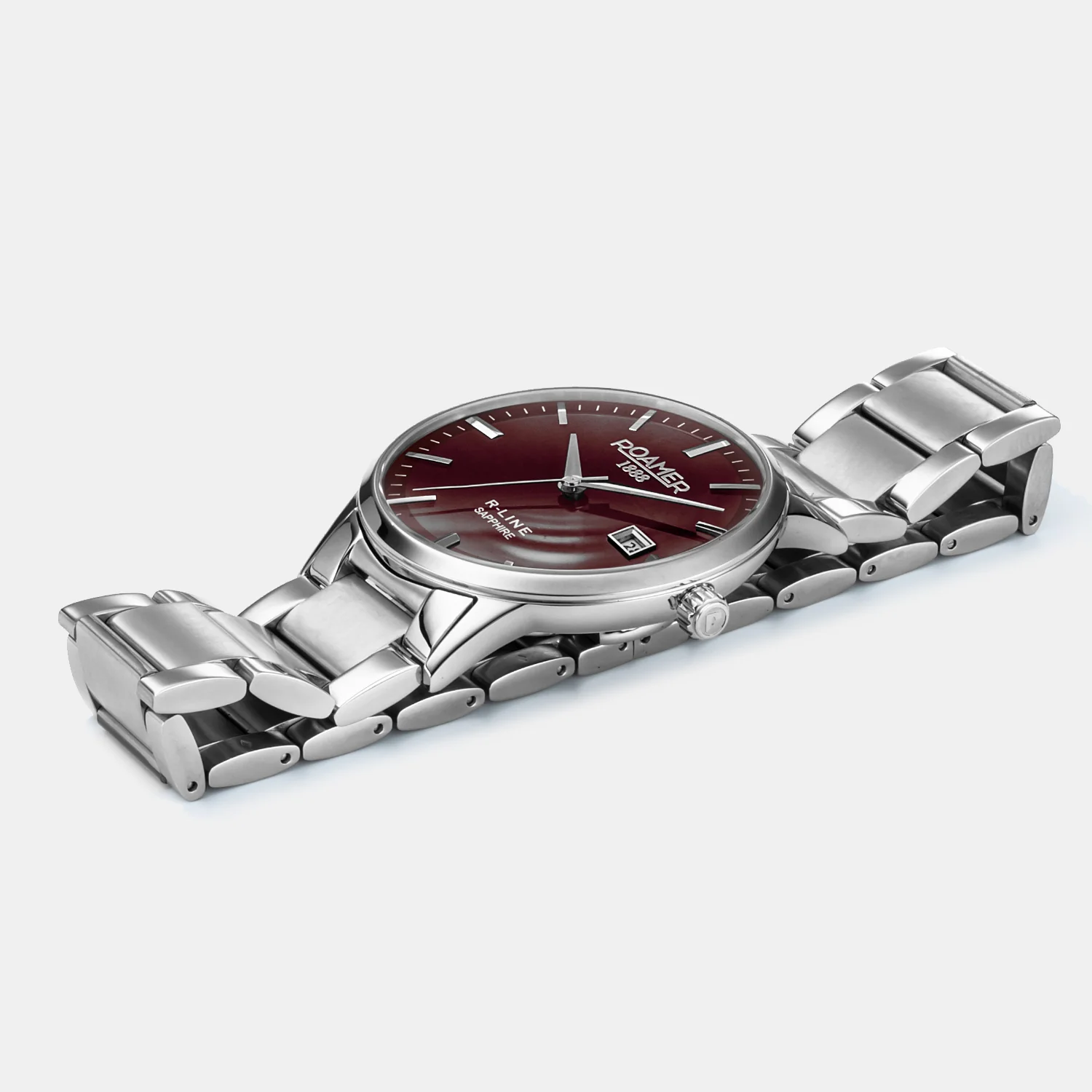 R-Line Classic Men Quartz Red Dial Analog Stainless Steel Watch 718833 41 65 70 - Image 4