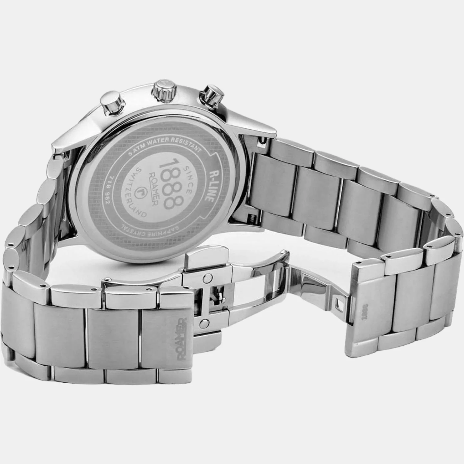 R-Line Men Quartz Black Dial Analog Stainless Steel Watch 718982 41 55 70 - Image 4