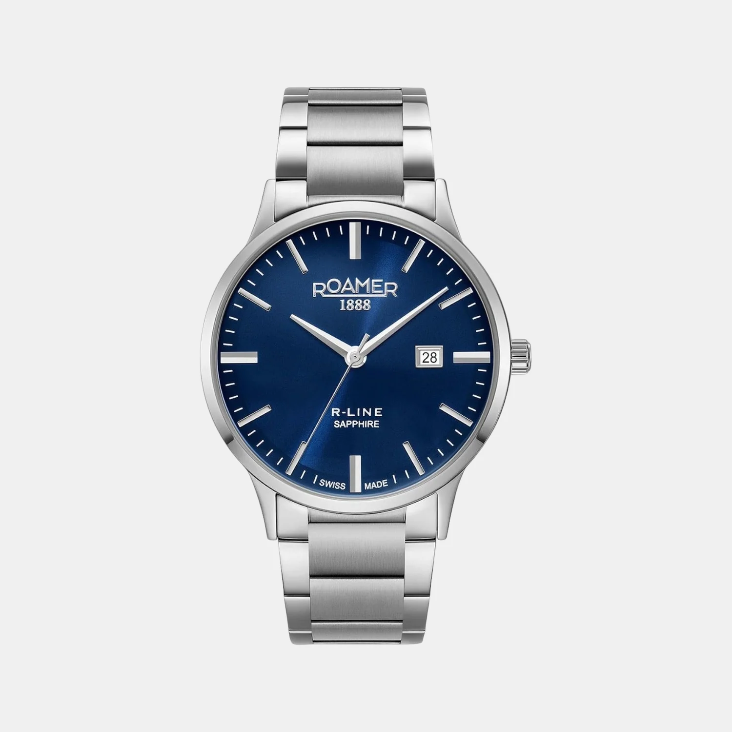 R-Line Men Quartz Blue Dial Analog Stainless Steel Watch 718833 41 45 70 - Image 2