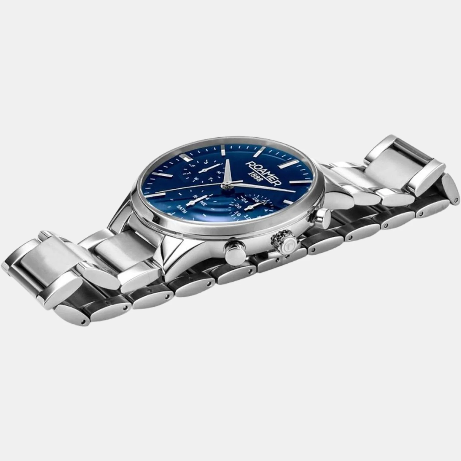 R-Line Men Quartz Blue Dial Analog Stainless Steel Watch 718982 41 45 70 - Image 3