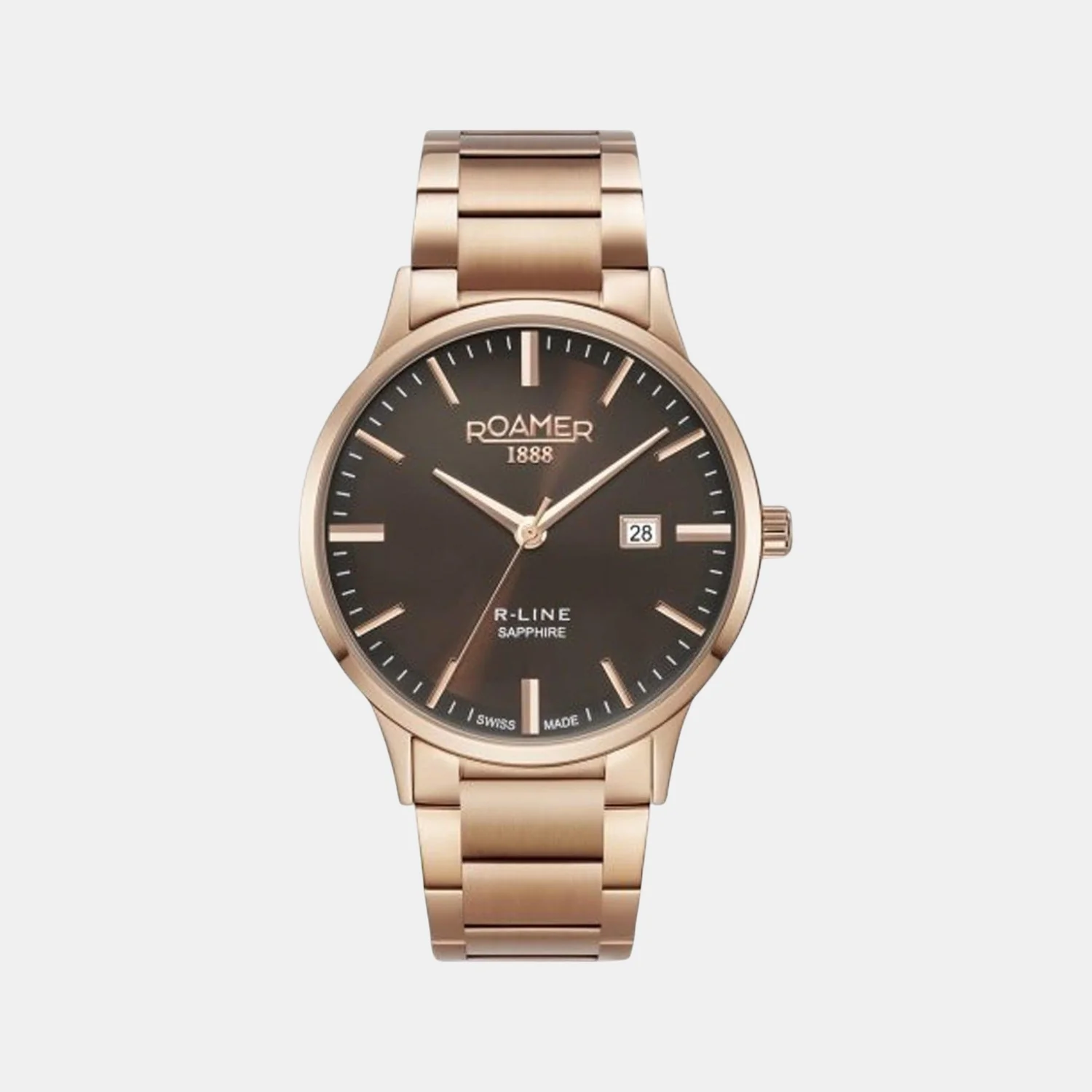R-Line Men Quartz Brown Dial Analog Stainless Steel Watch 718833 49 65 70 - Image 2