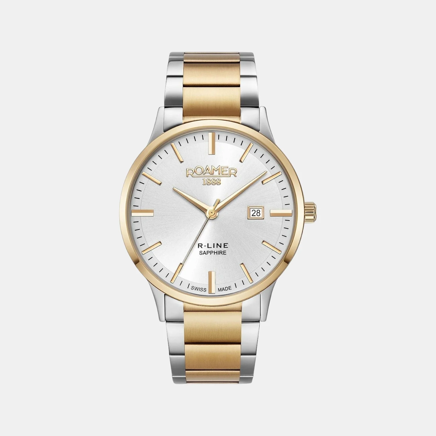 R-Line Men Quartz Silver Dial Analog Stainless Steel Watch 718833 48 15 70 - Image 2