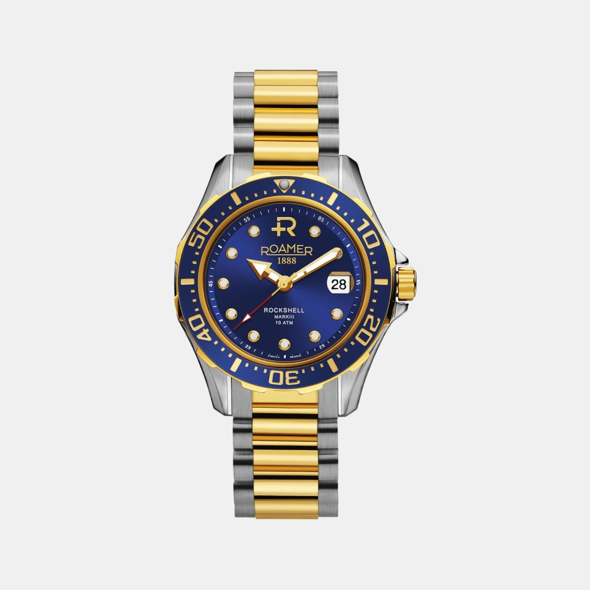 Rockshell Mark Iii Men Automatic Blue Dial Analog Stainless Steel Watch 220633 47 45 20