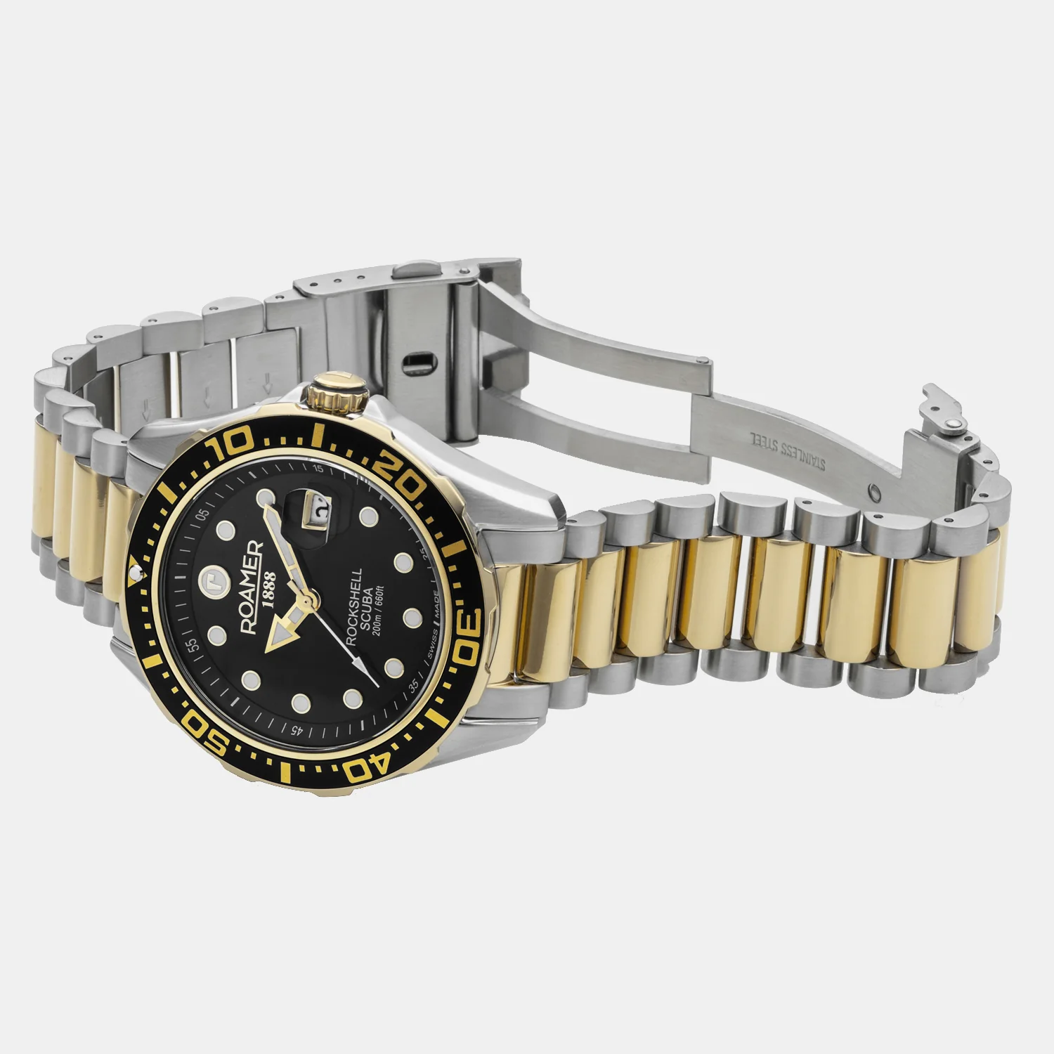 Rockshell Mark III Scuba Men Quartz Black Dial Analog Stainless Steel Watch 220858 47 85 50 - Image 4