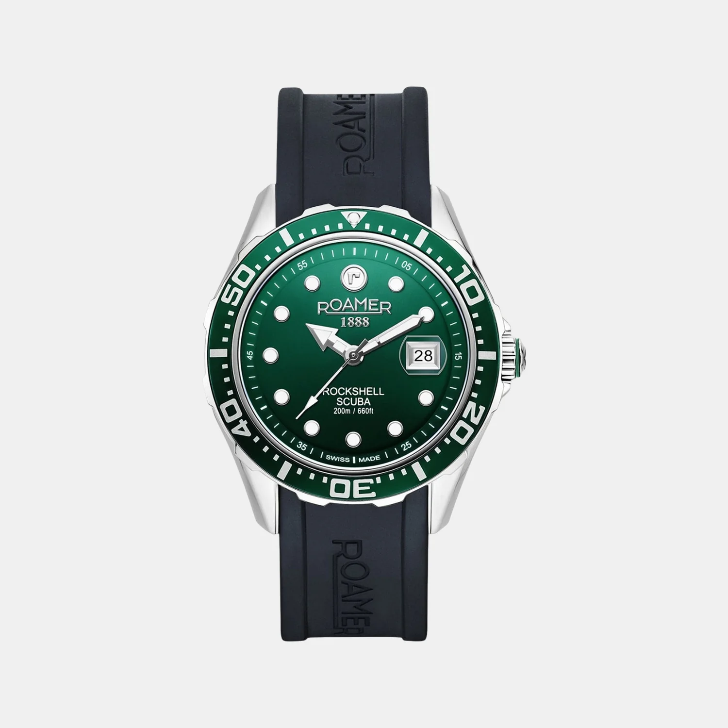 Rockshell Mark III Scuba Men Quartz Green Dial Analog Silicone Watch 867833 41 75 02 - Image 2